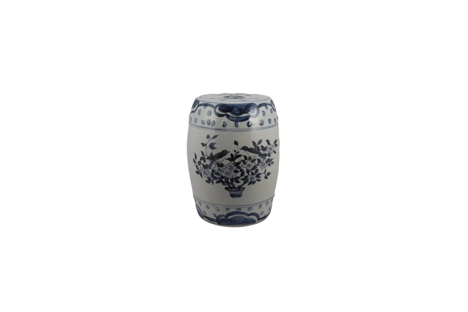 Barclay Butera Couture Blue & White Porcelain Garden Stool English Garden - Image 4