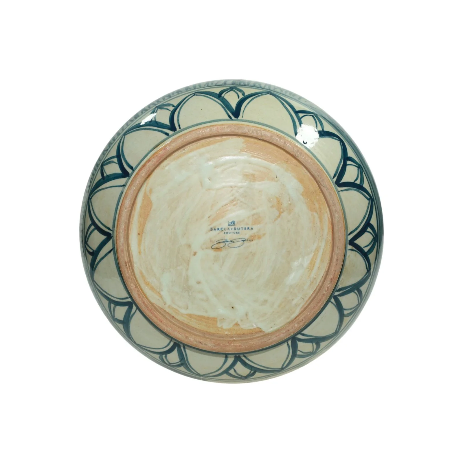 Barclay Butera Couture Blue & White Porcelain Mandarin Pot Floral Bird Motif - Image 4