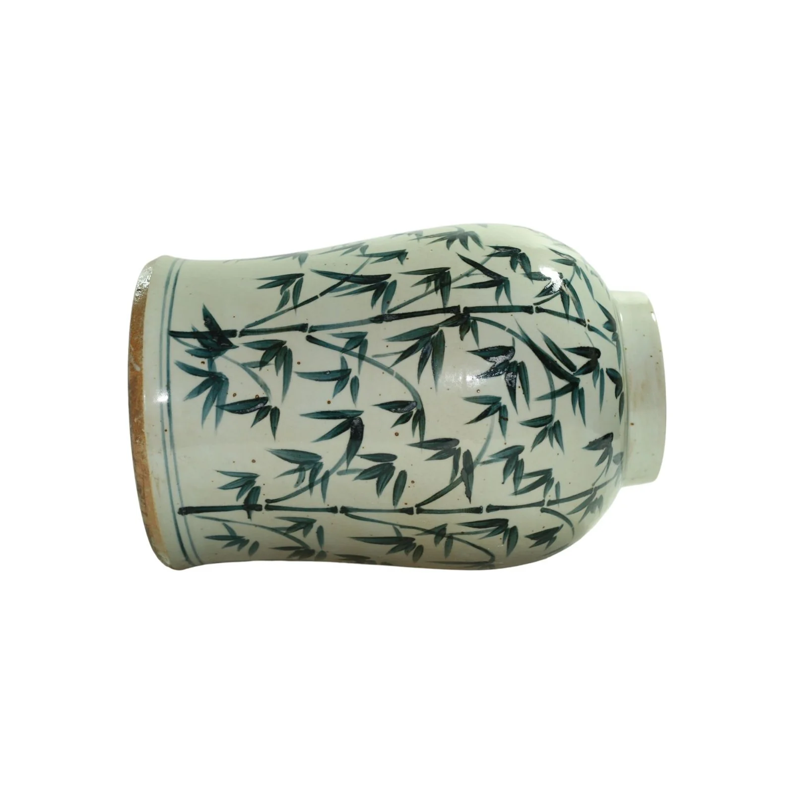 Barclay Butera Couture Graceful Bamboo Large Blue & White Porcelain Temple Jar - Image 3