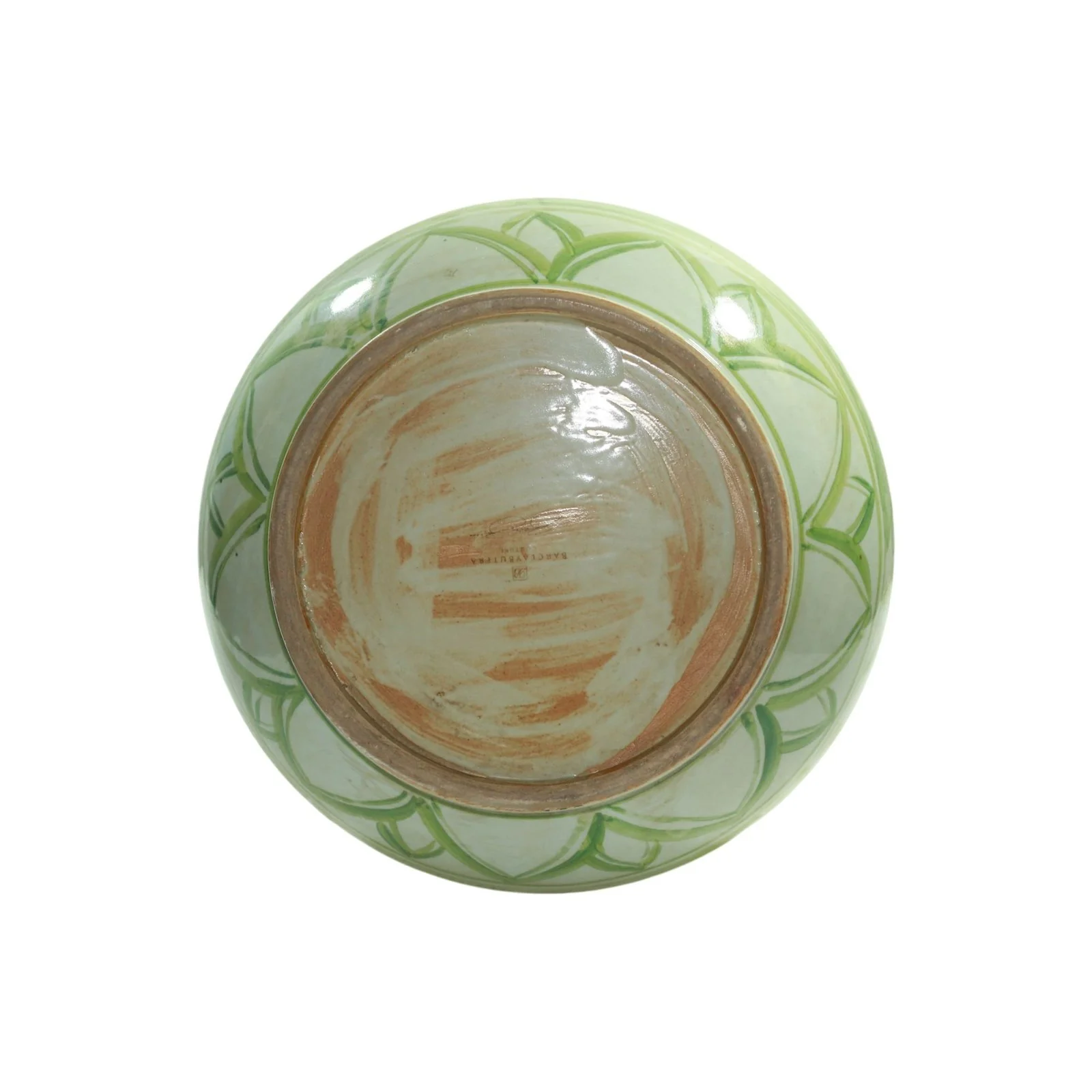 Barclay Butera Couture Moss Green Porcelain Mandarin Pot Floral Bird Motif - Image 4