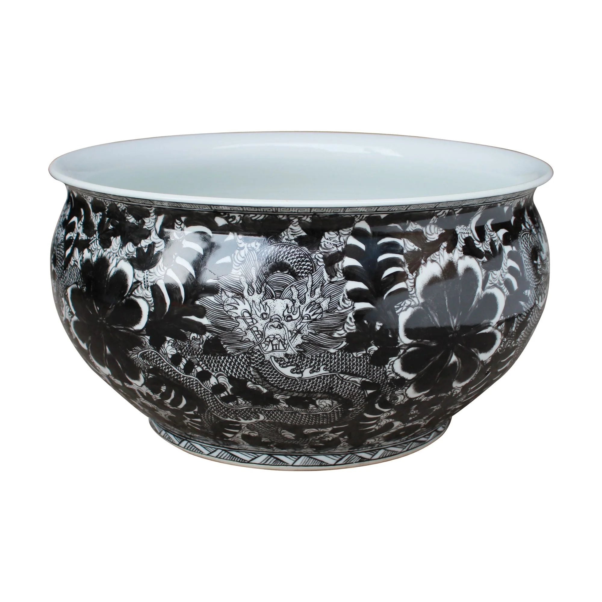 Legend of Asia Black Dragon Orchid Bowl