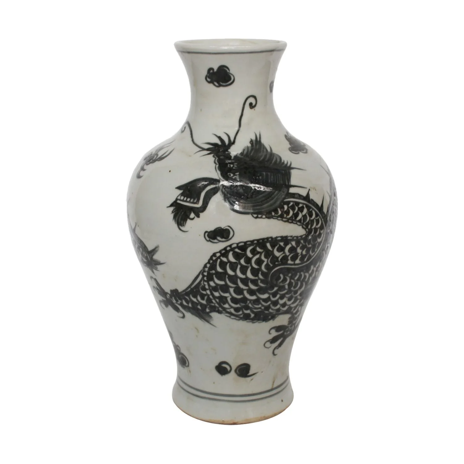 Legend of Asia Black Dragon Porcelain Fairy Vase Small