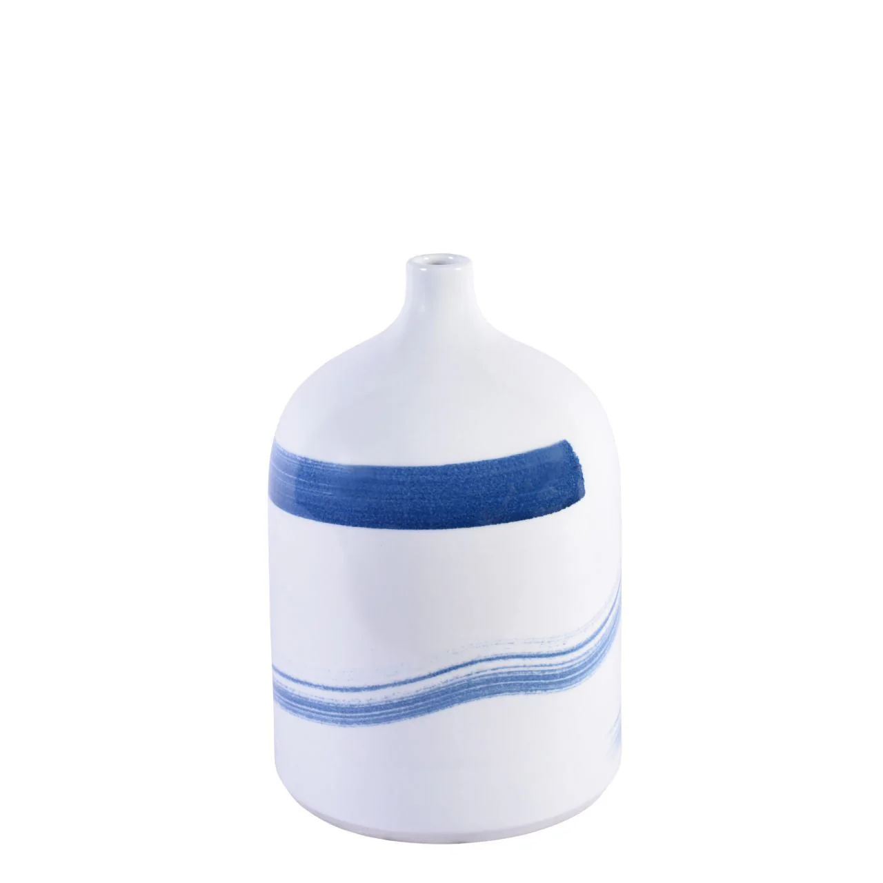 Legend of Asia Blue And White Brushstrokes Spin Vase Large
