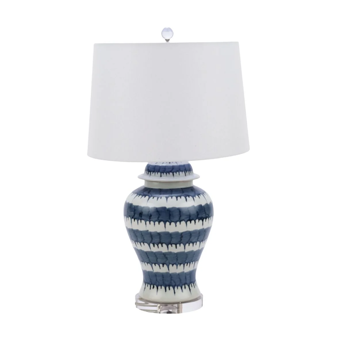 Legend of Asia Blue and White Drip Table Lamp