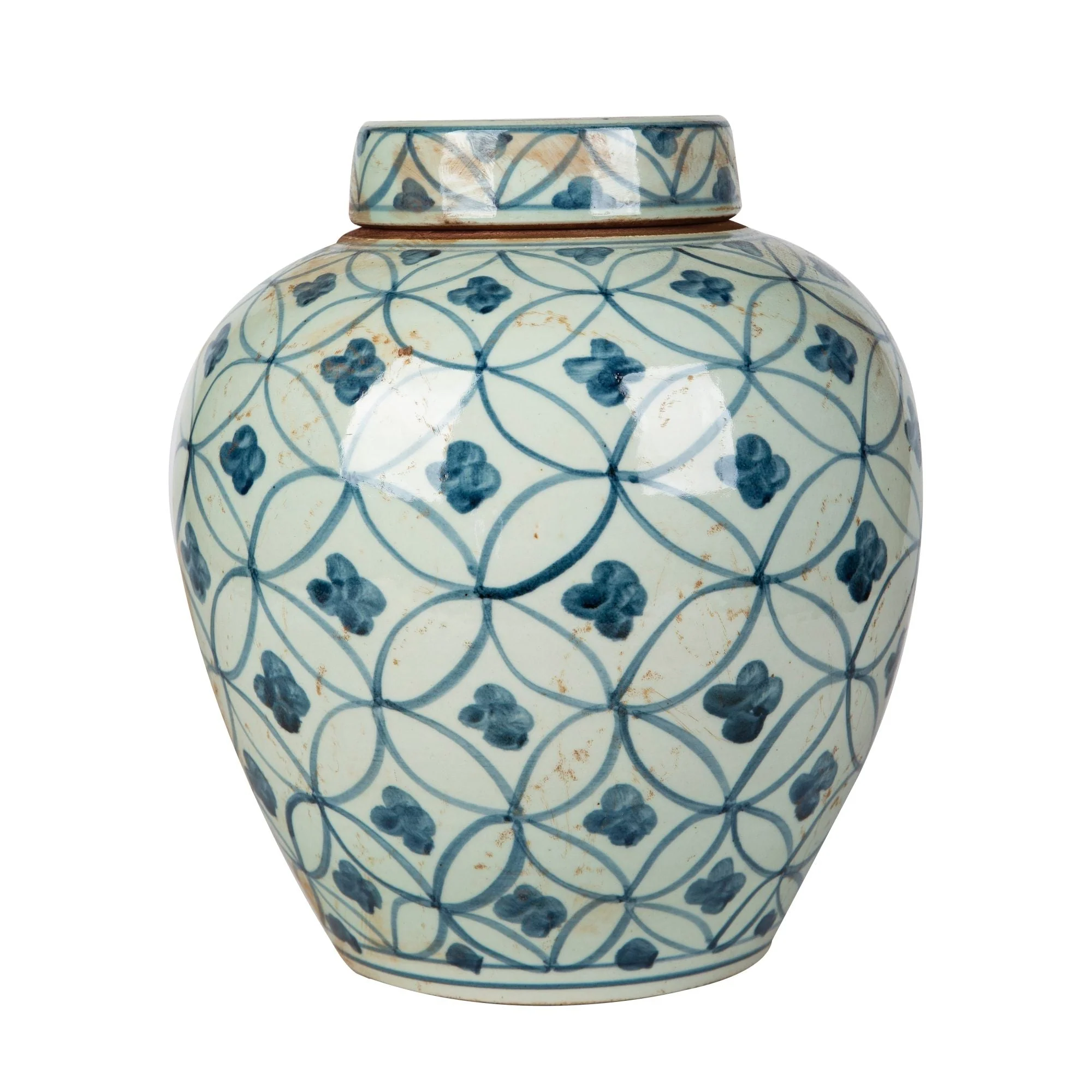 Legend of Asia Blue And White Ming Jar Coin Motif