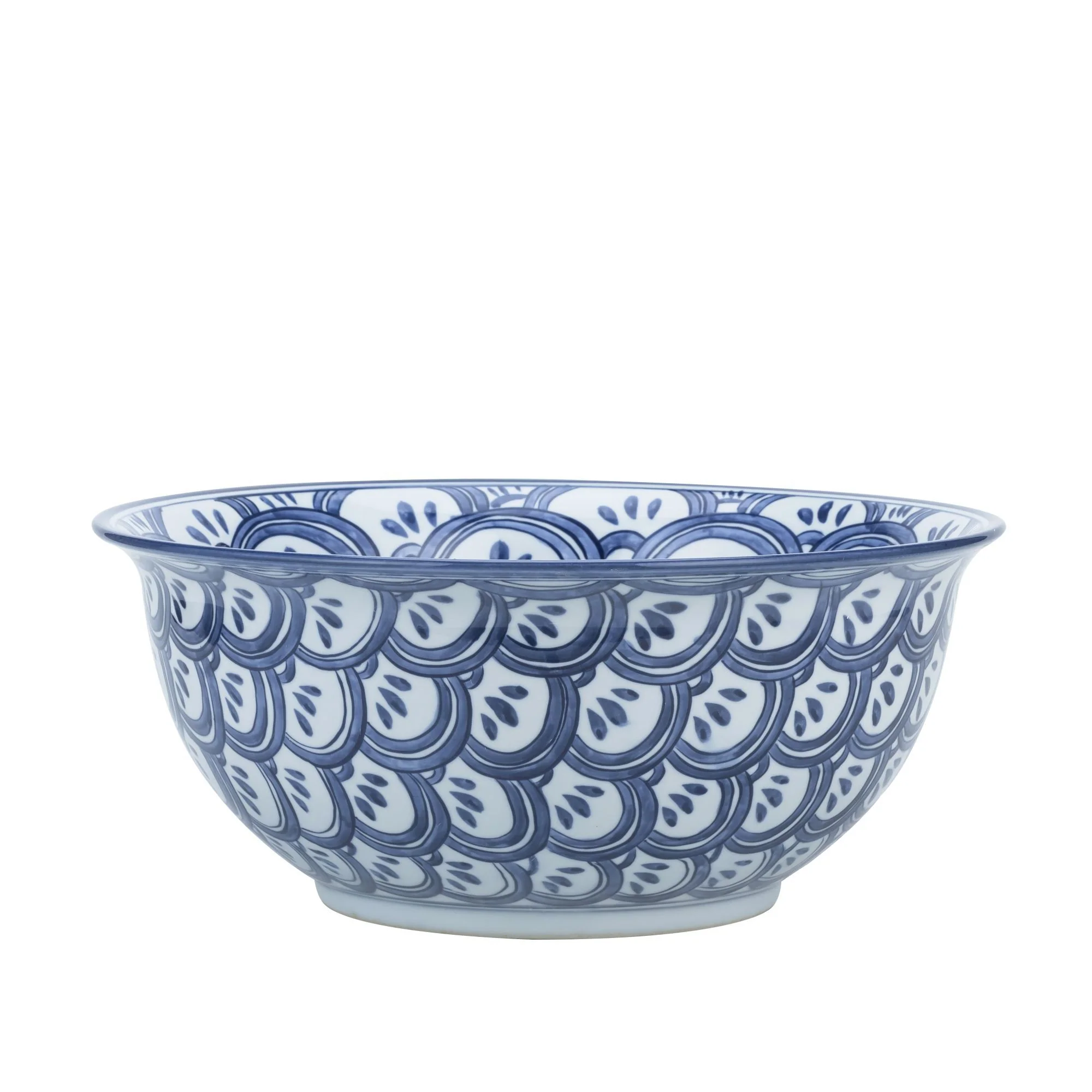 Legend of Asia Blue And White Porcelain Bowl Sea Wave Motif