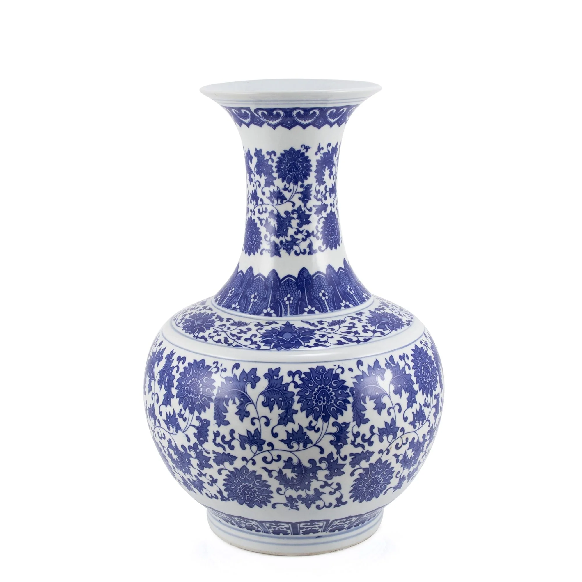 Legend of Asia Blue And White Porcelain Lotus Vase