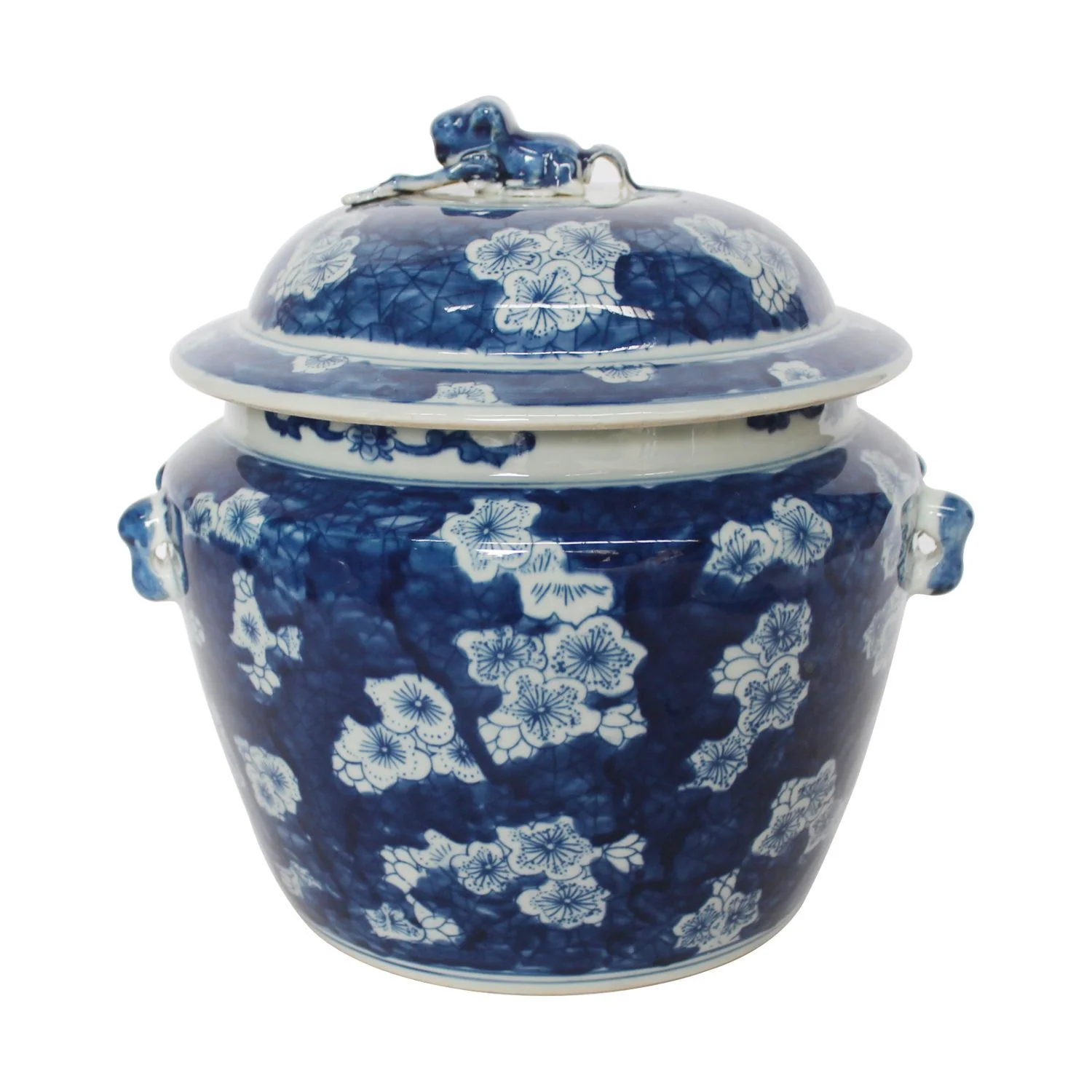 Legend of Asia Blue And White Porcelain Plum Petal Rice Jar