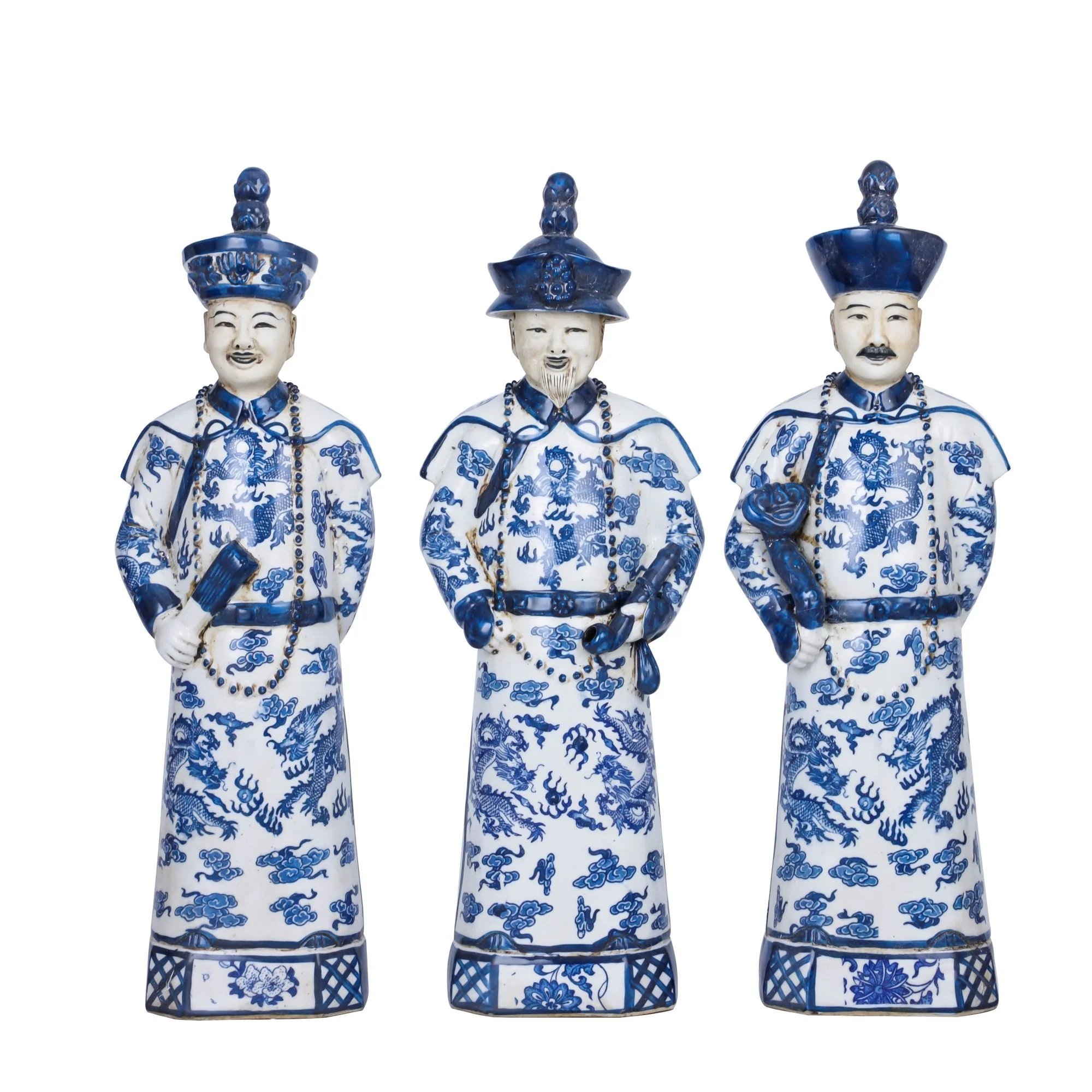 Legend of Asia Blue And White Qing Emperors of 3 Generations Large - Set