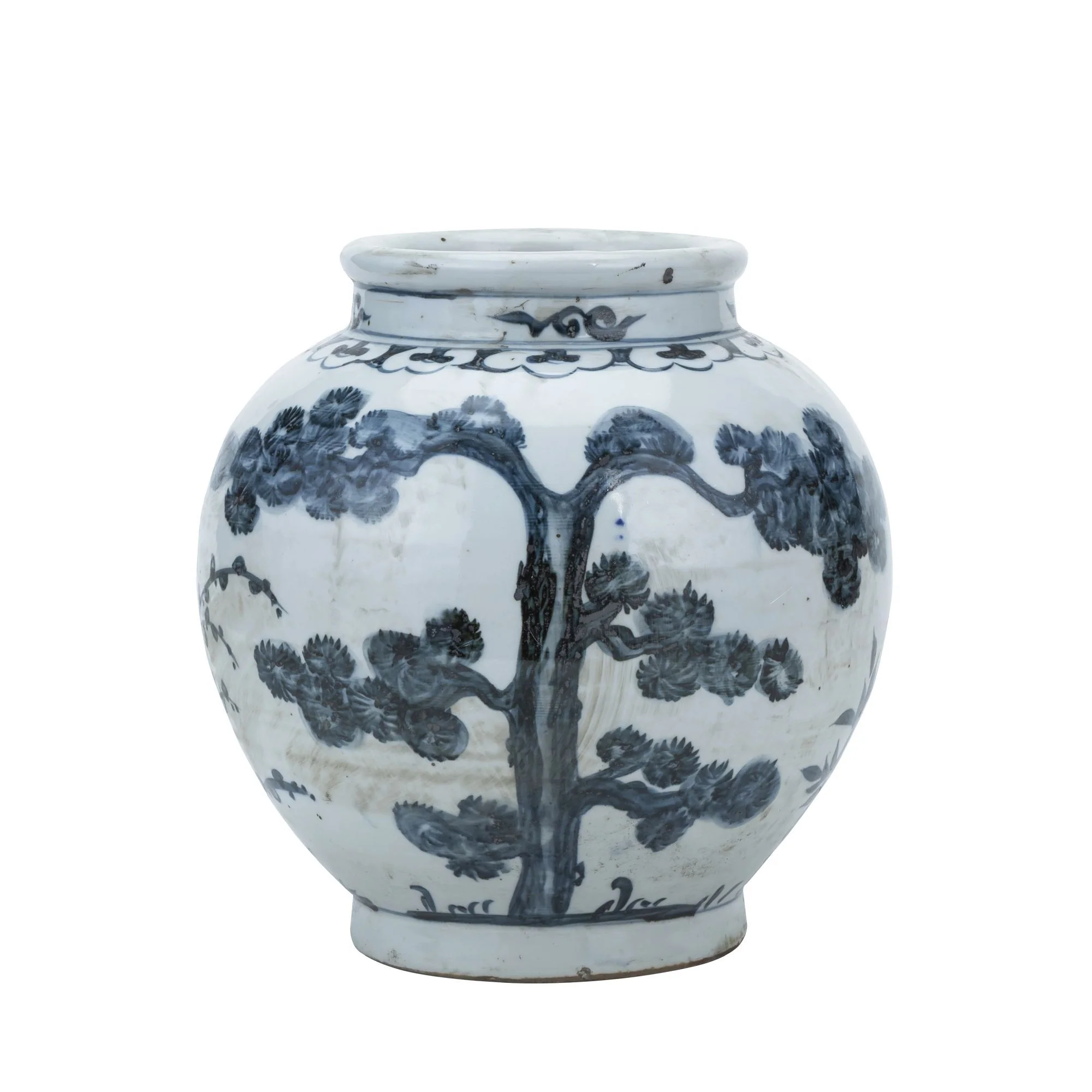 Legend of Asia Blue And White Small Jar Pine & Bamboo