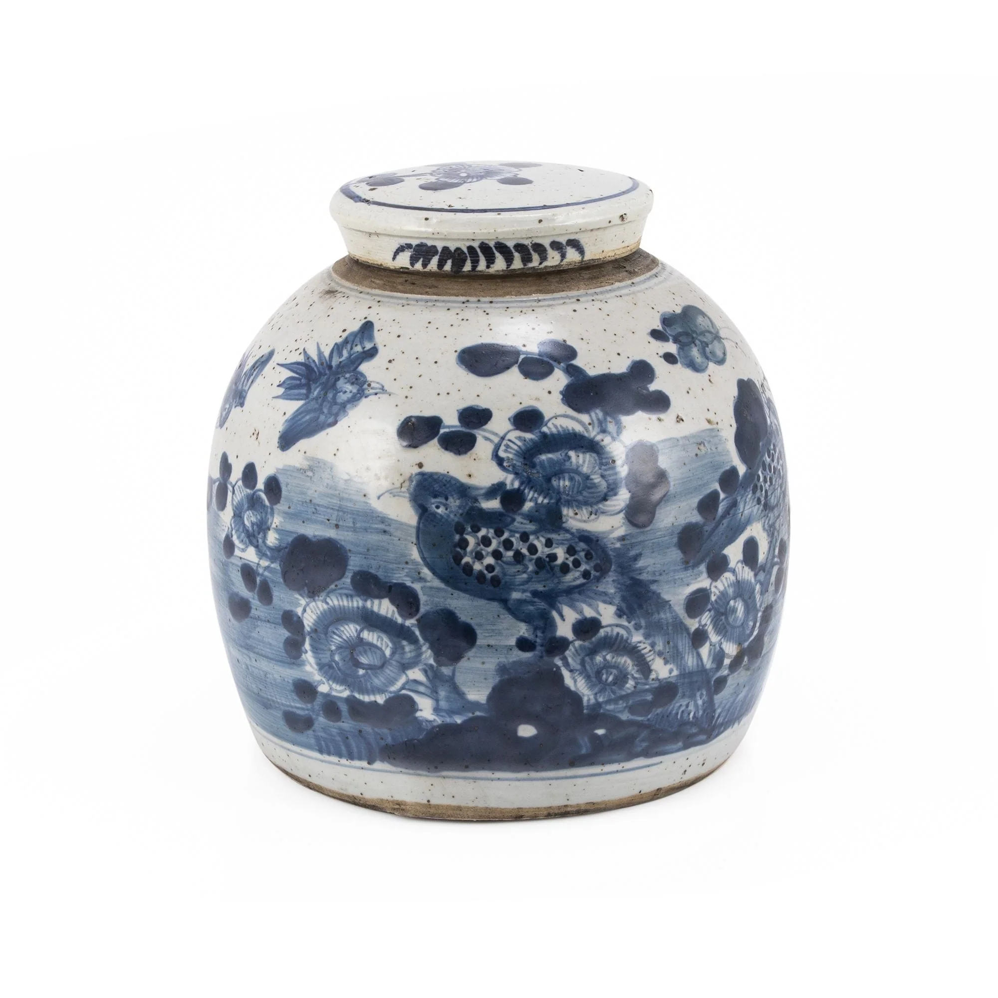 Legend of Asia Blue & White Vintage Ming Jar Flower Bird Motif - Small