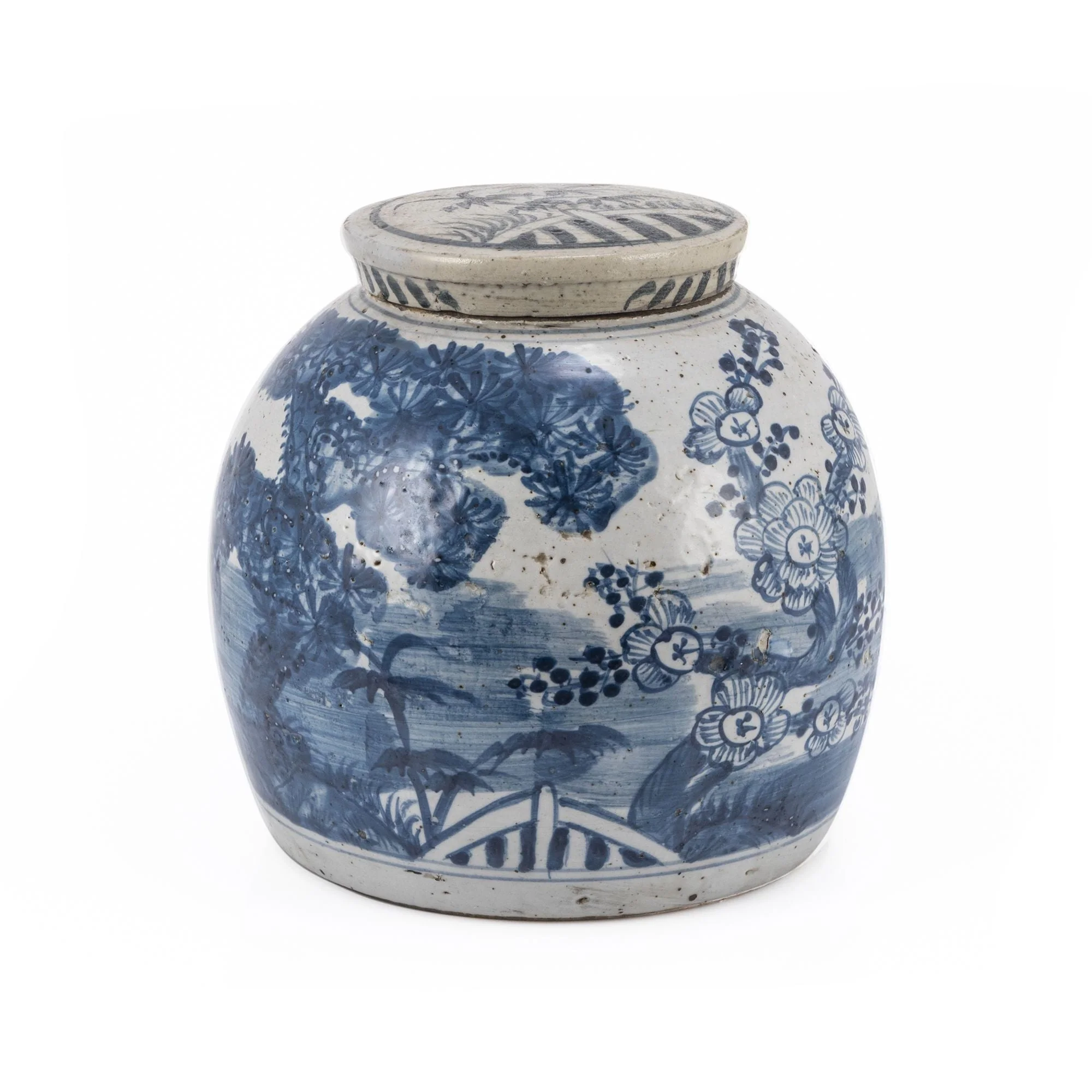 Legend of Asia Blue & White Vintage Ming Jar Pine Motif - Small