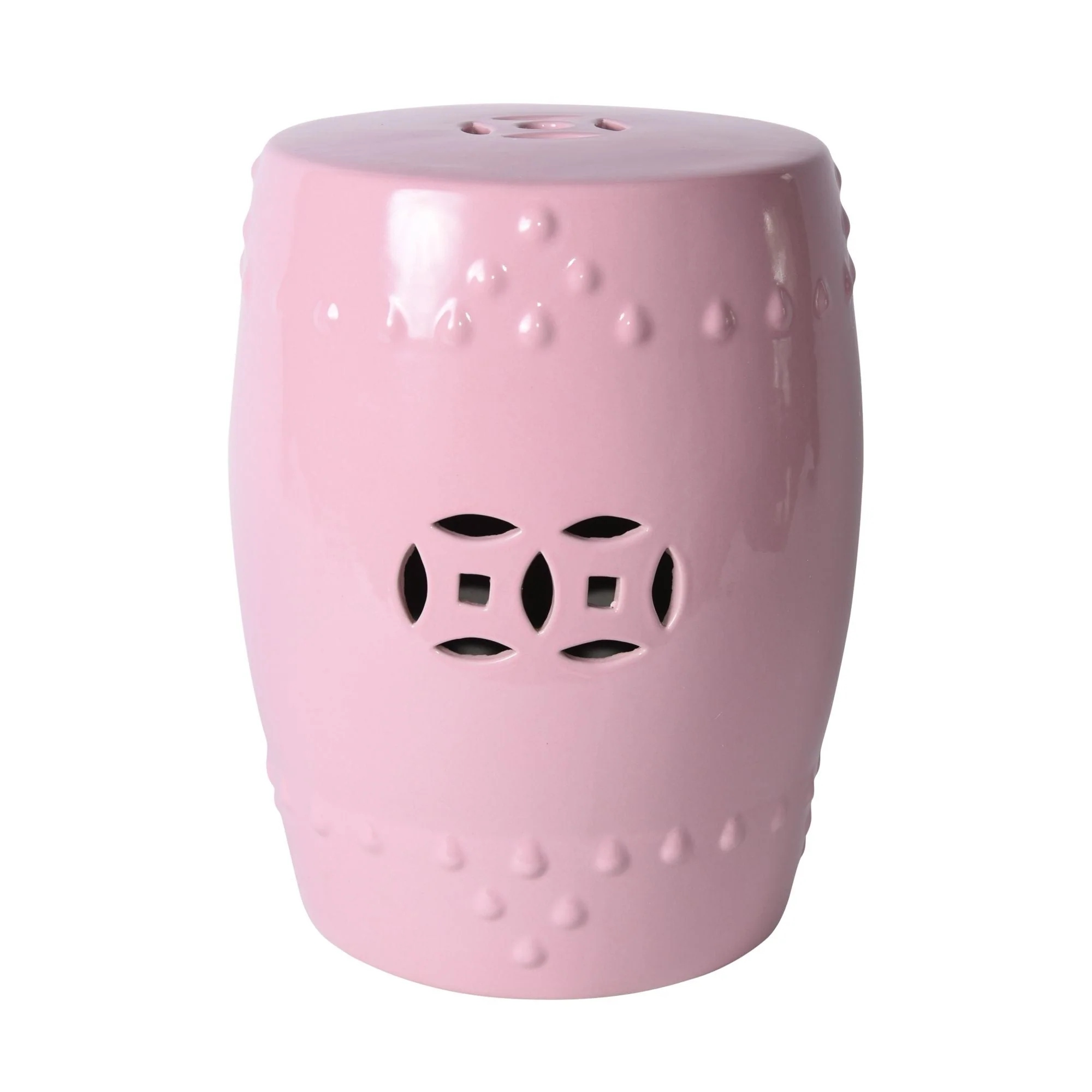 Legend of Asia Blush Pink Garden Stool