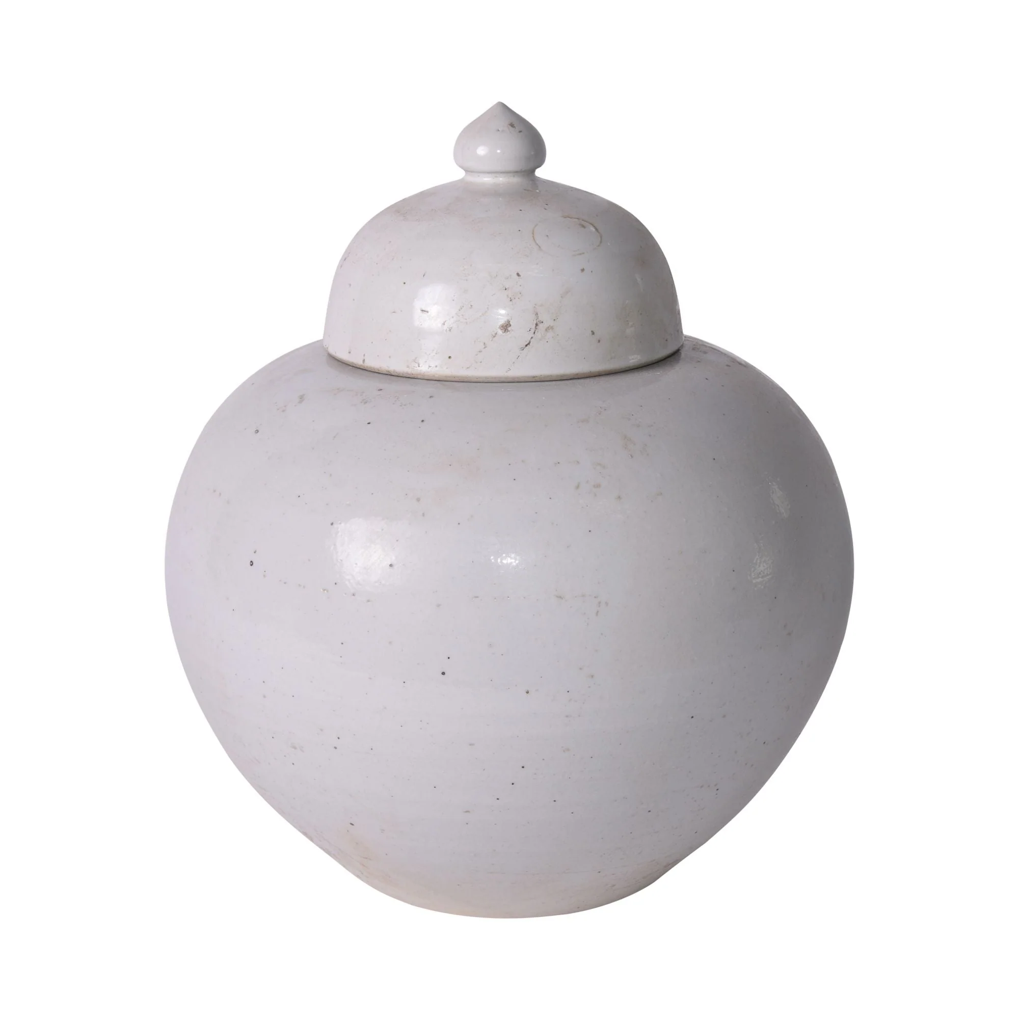 Legend of Asia Busan White Lidded Ginger Jar Large