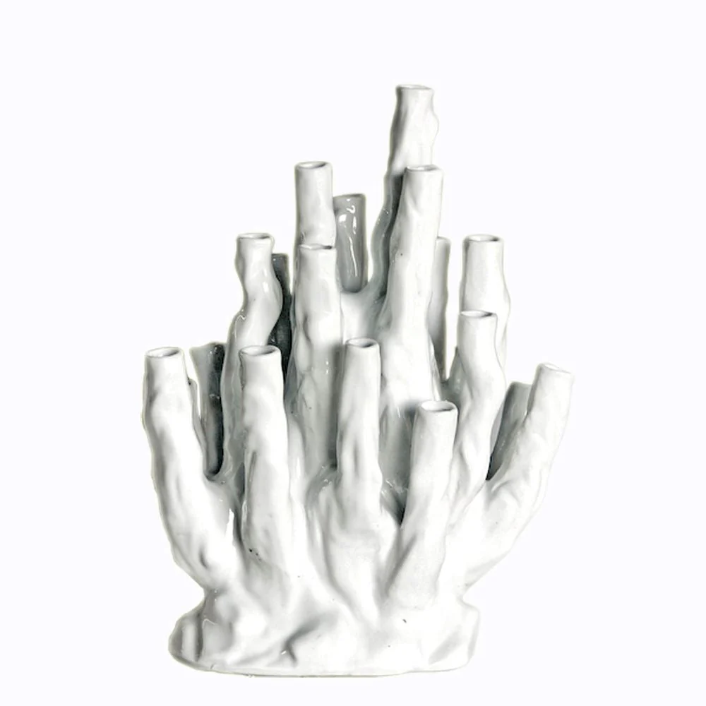 Legend of Asia Coral Vase White - M