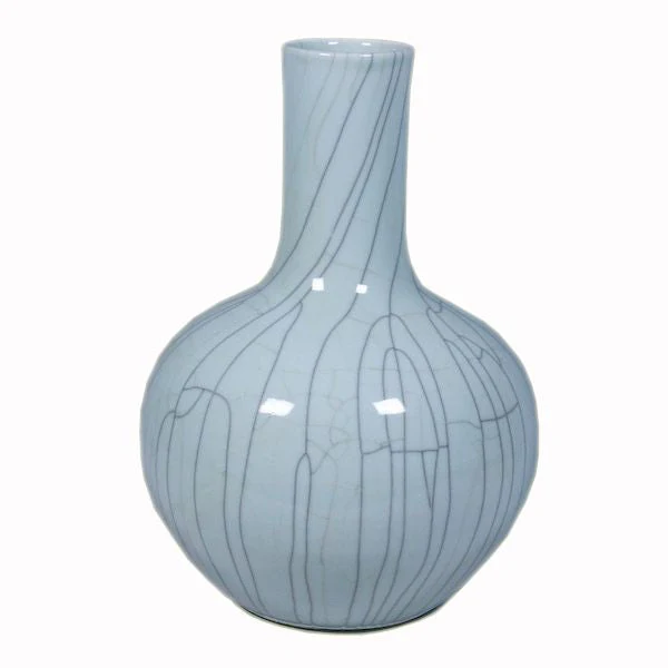 Legend of Asia Crackle Celadon Globular Vase