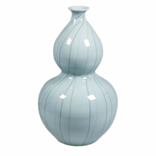 Legend of Asia Crackle Celadon Gourd Vase