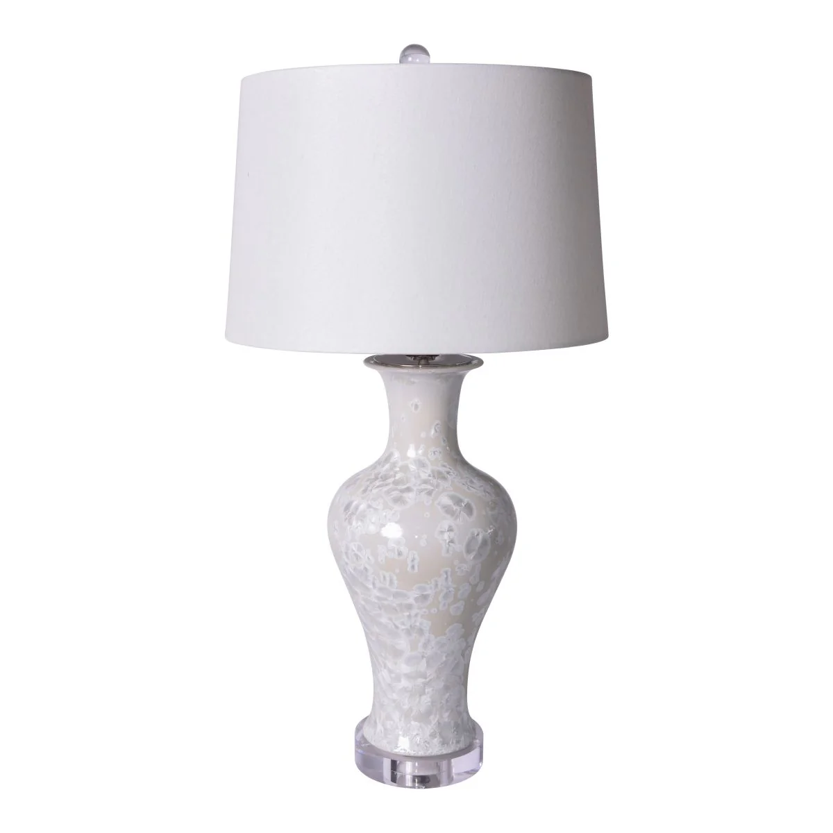 Legend of Asia Crystal Shell Fishtail Vase Table Lamp