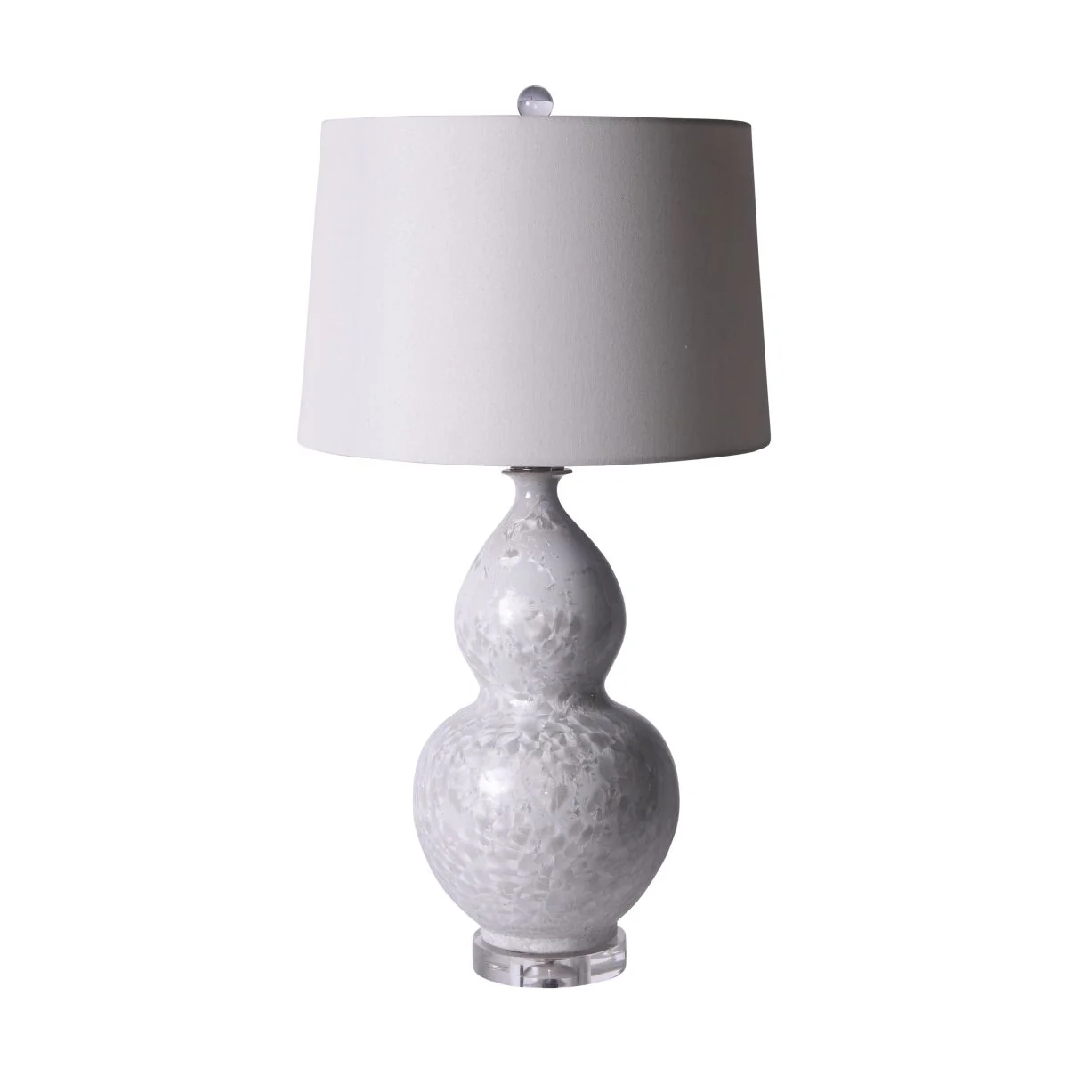 Legend of Asia Crystal Shell Gourd Vase Small Table Lamp