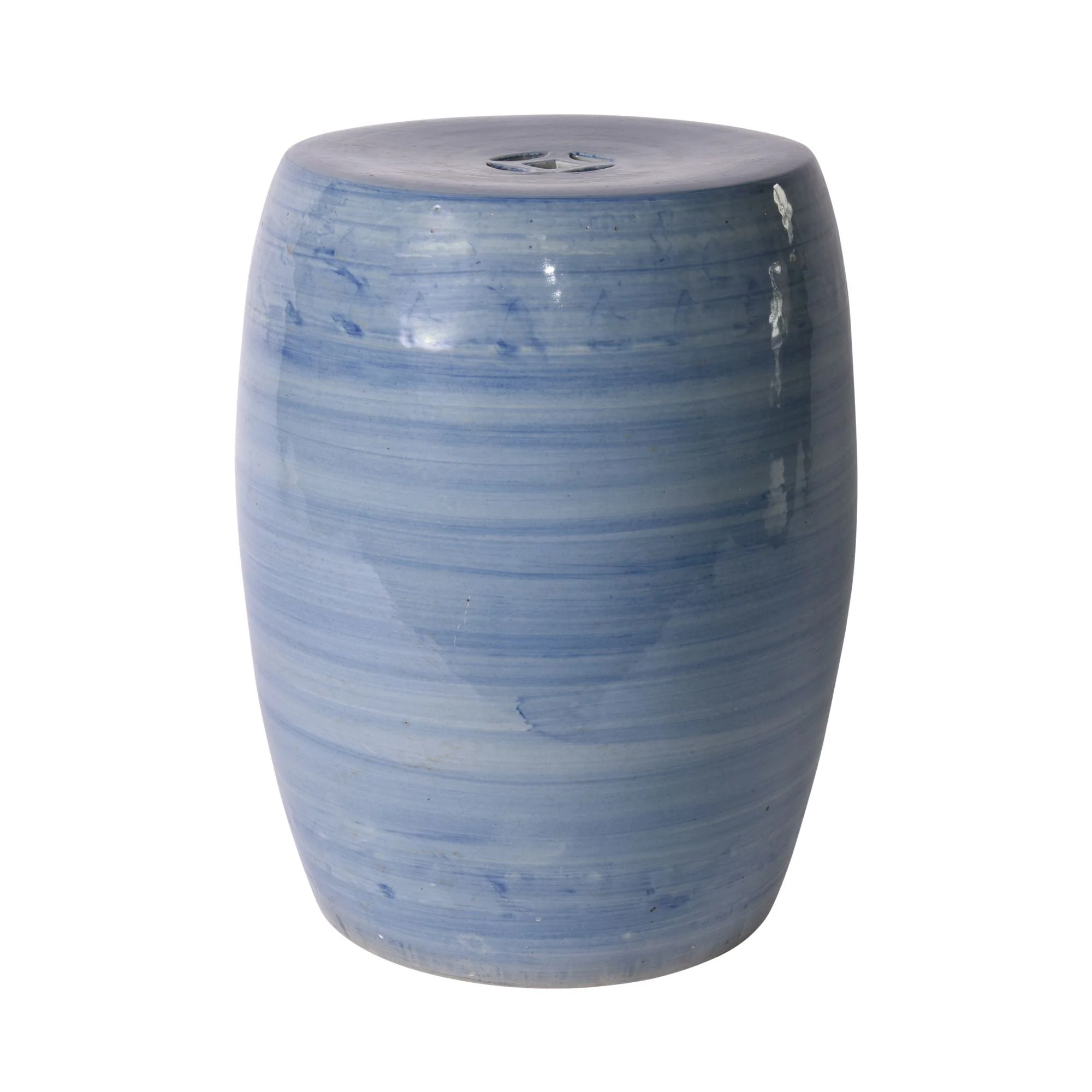 Legend of Asia Denim Blue Village Garden Stool