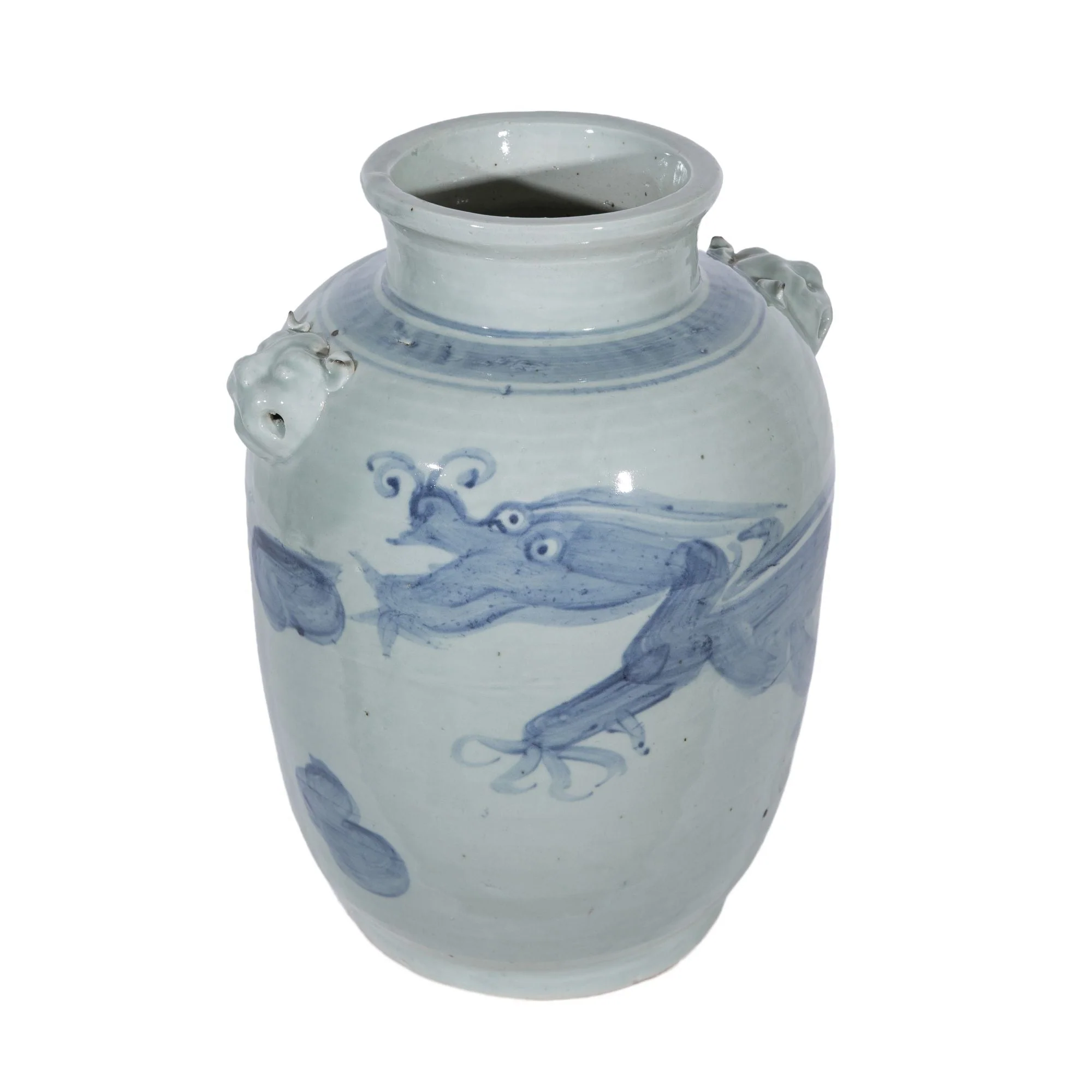 Legend of Asia Double Lion Handle Dragon Pot