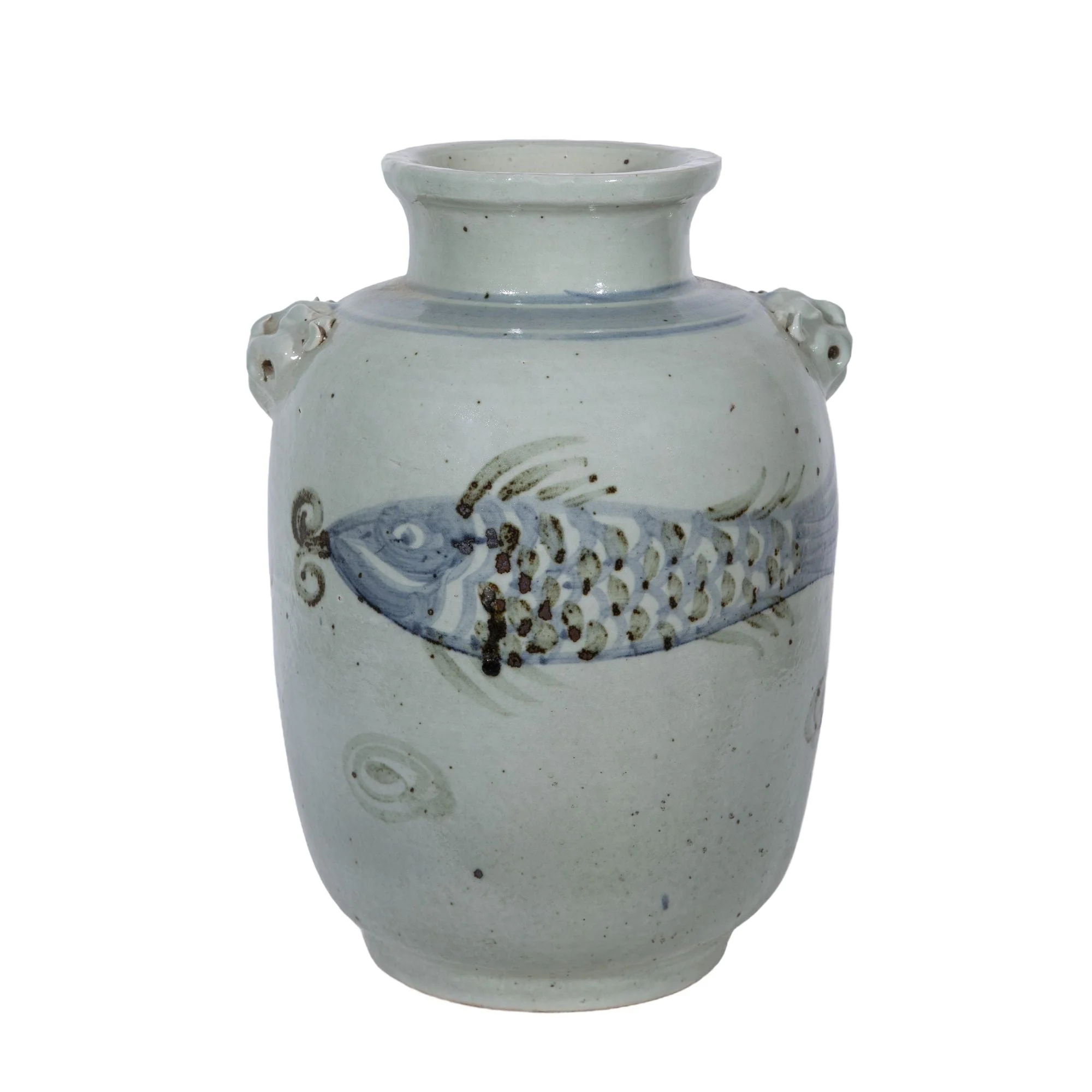 Legend of Asia Double Lion Handle Fish Pot