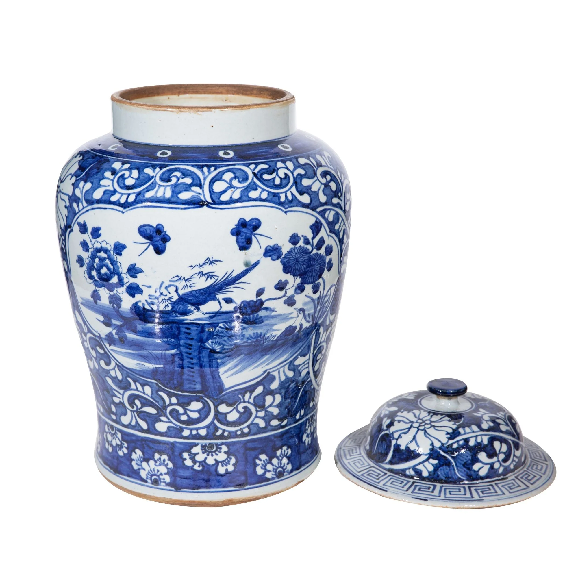 Legend of Asia Dynasty Temple Jar Floral Bird Panel Motif - Image 3