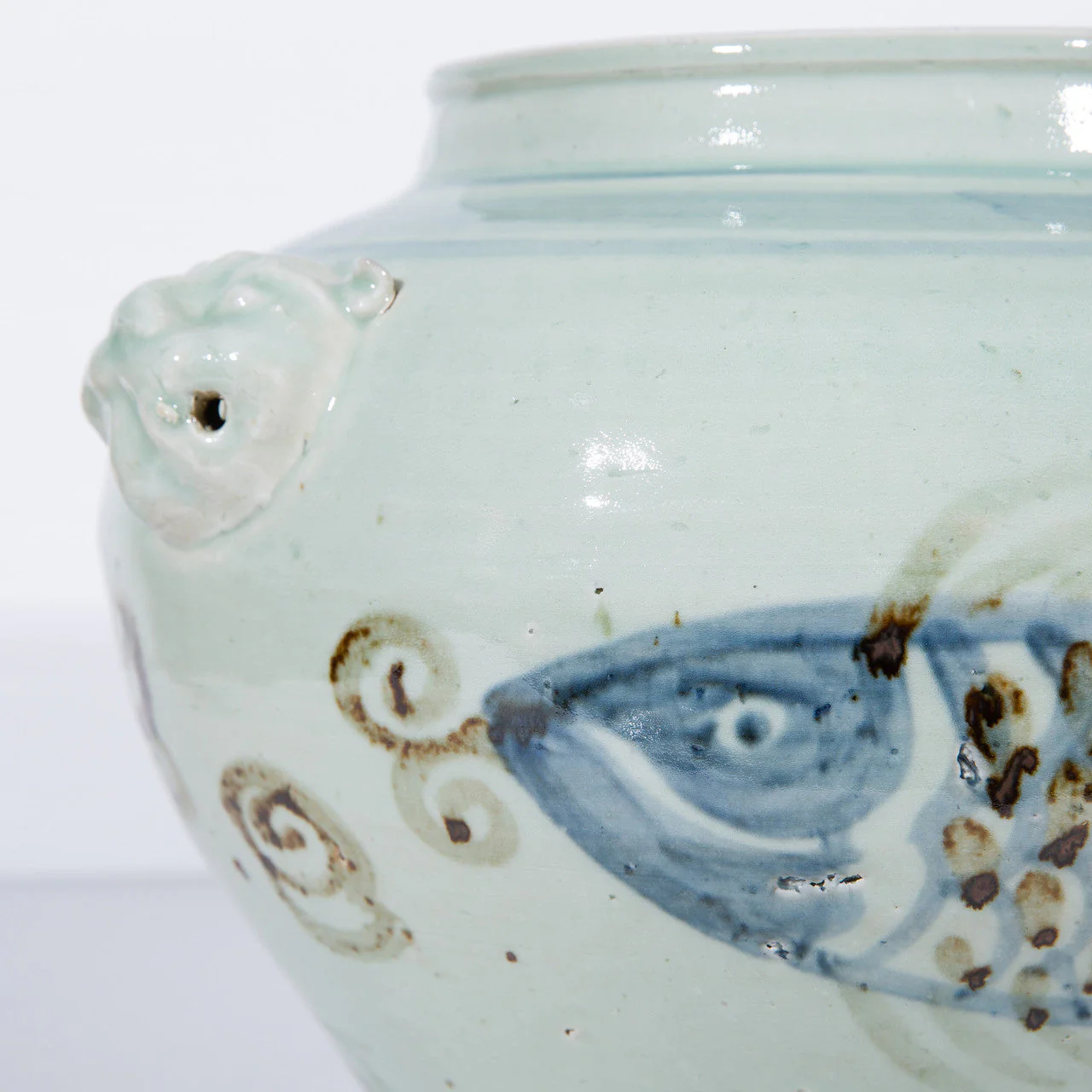 Legend of Asia Four Lion Handle Fish Jar - Image 3