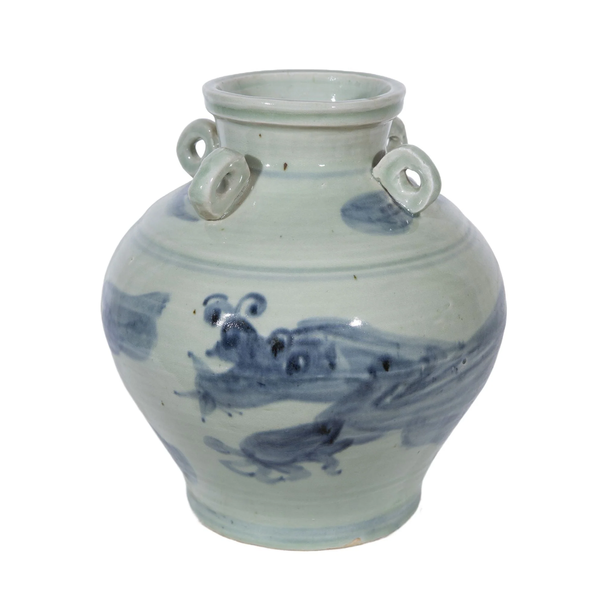 Legend of Asia Four Ring Small Dragon Jar