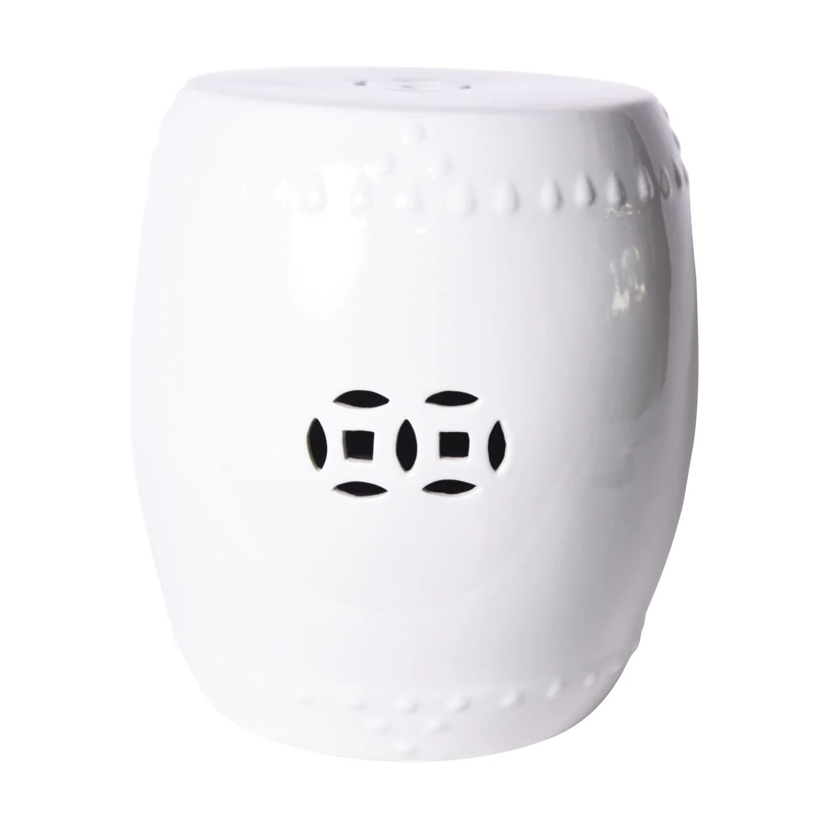 Legend of Asia Garden Stool Large - White