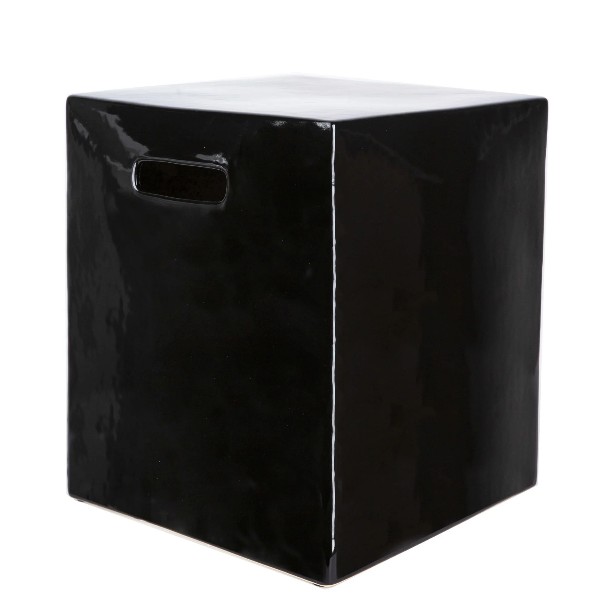 Legend of Asia Hampton Square Garden Stool - Black