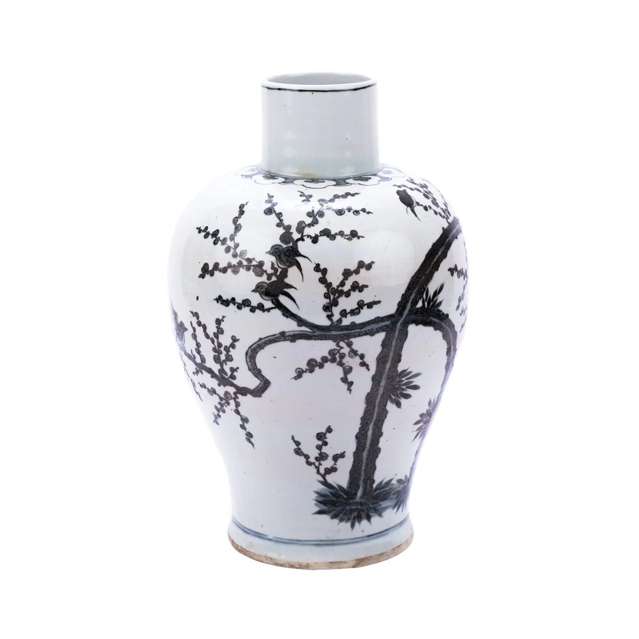 Legend of Asia Indigo Baluster Vase Magpie On Treetop