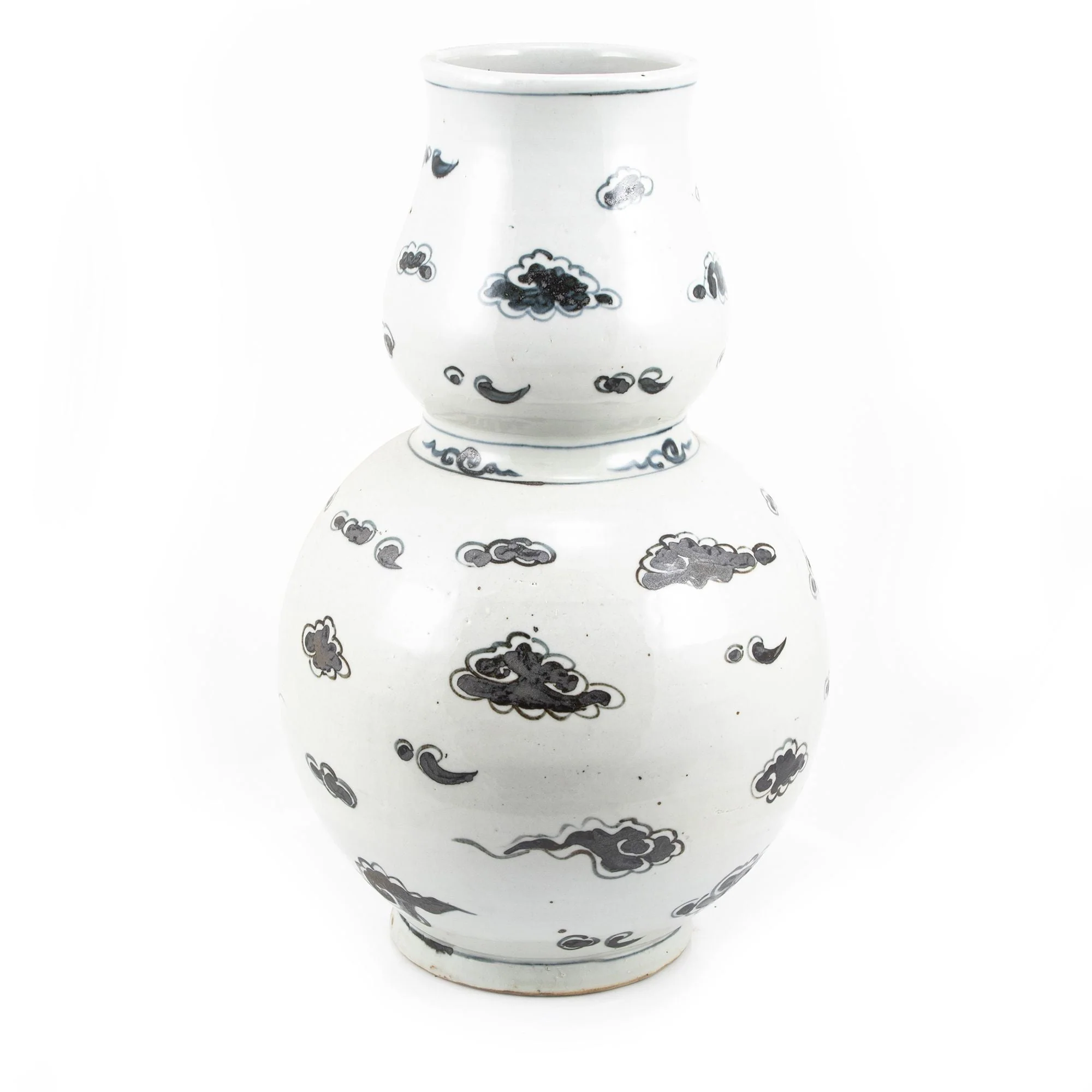 Legend of Asia Indigo Blue Floating Cloud Gourd Porcelain Vase