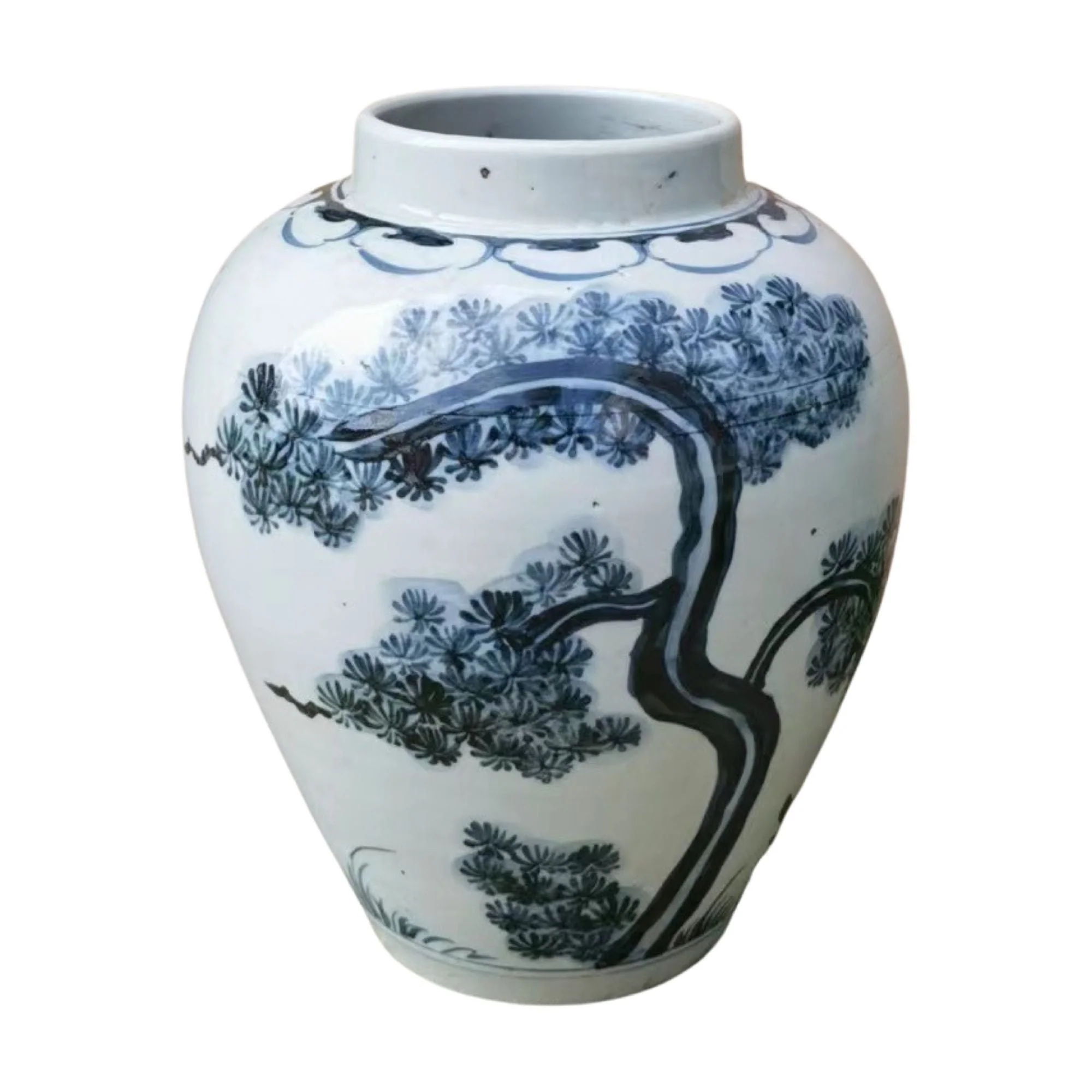 Legend of Asia Indigo Pine Tree Small Jar