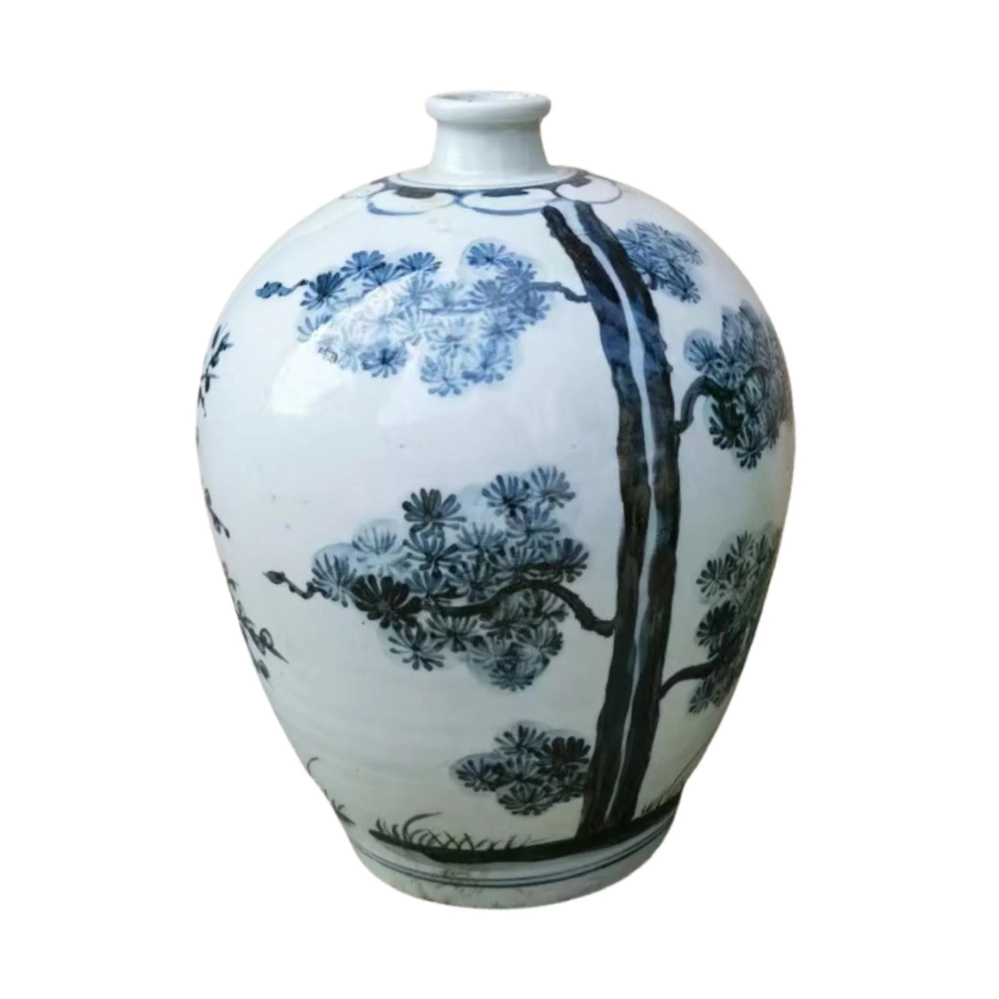 Legend of Asia Indigo Pine Tree Small Vase