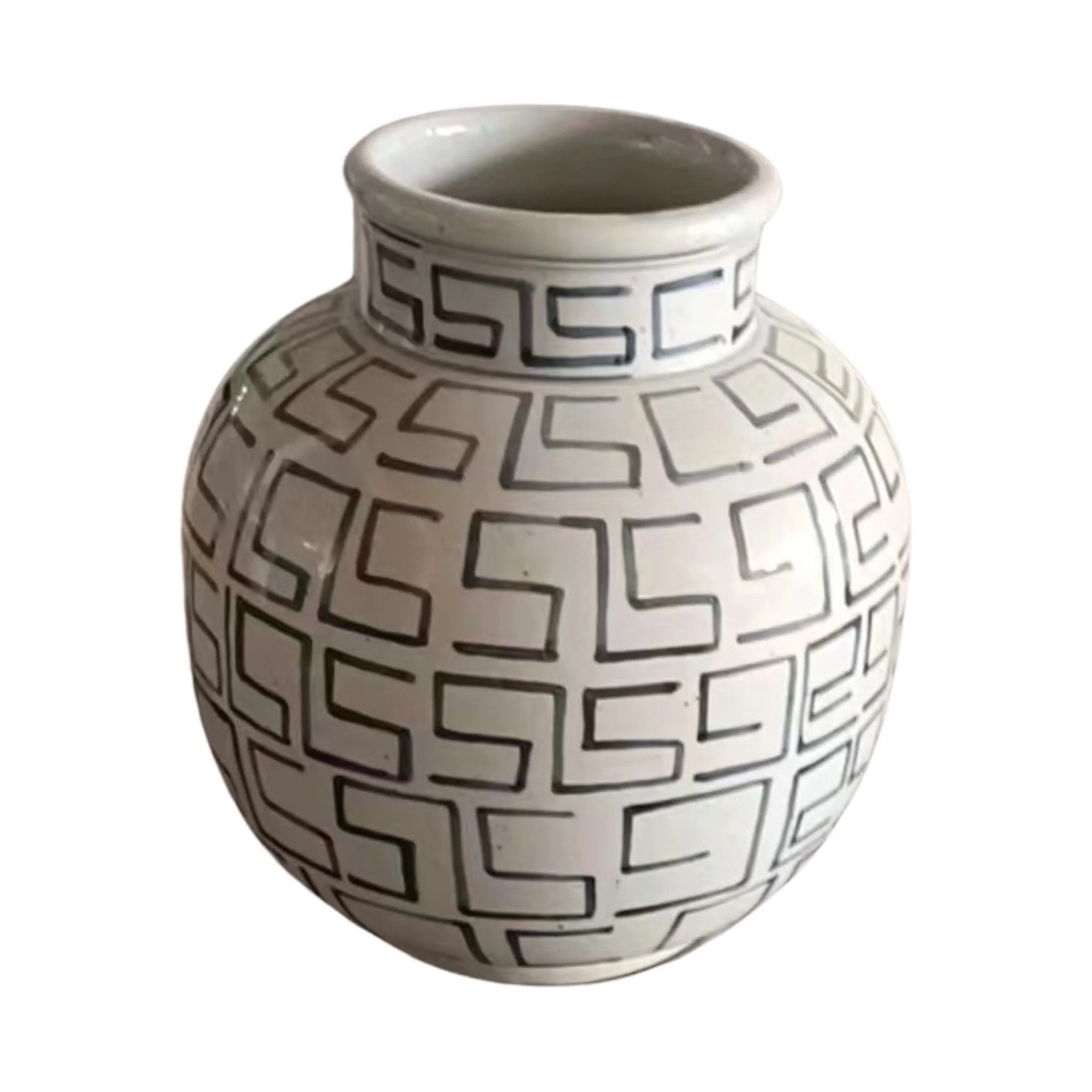 Legend of Asia Indigo Straight Neck Maze Jar