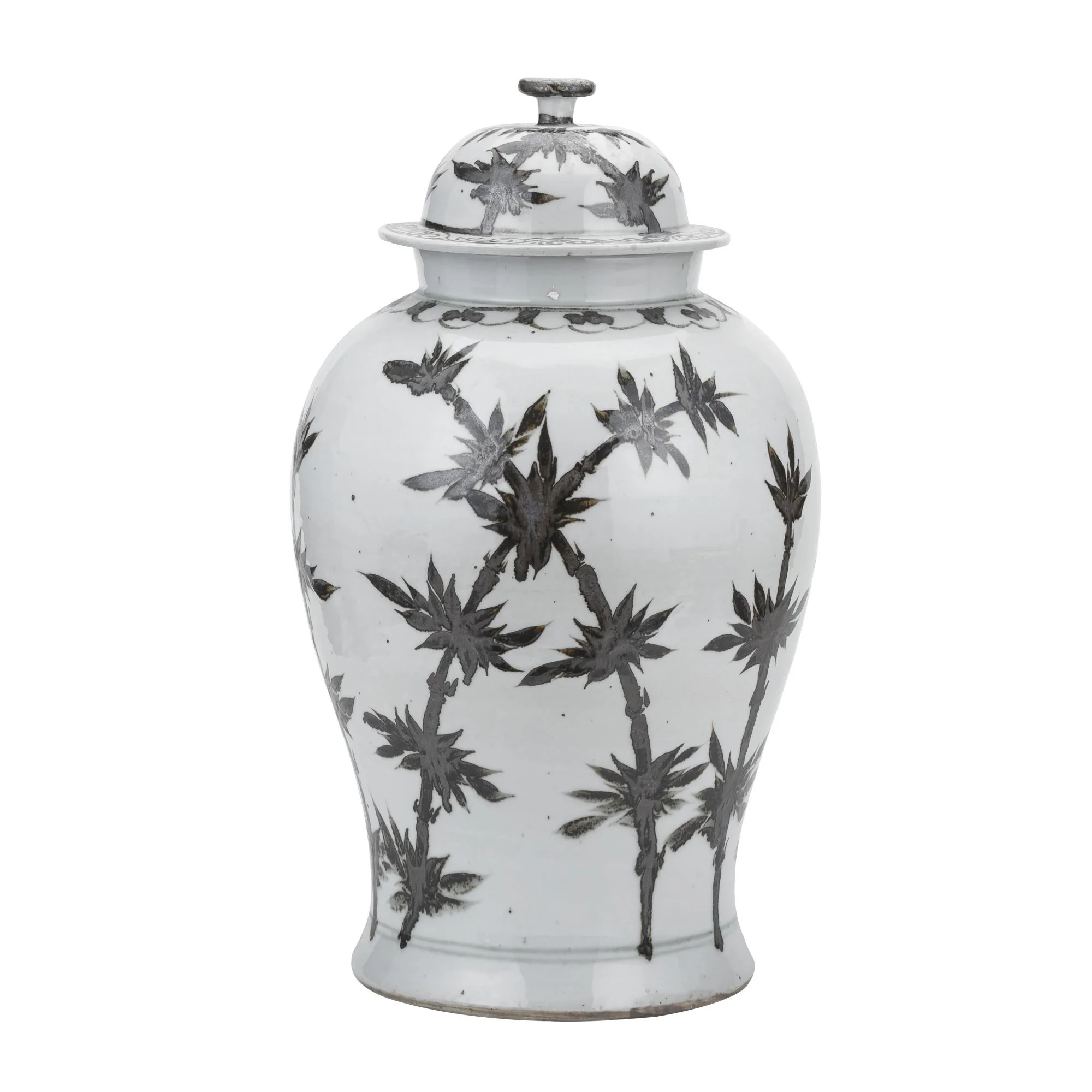 Legend of Asia Indigo Temple Jar Bamboo Motif