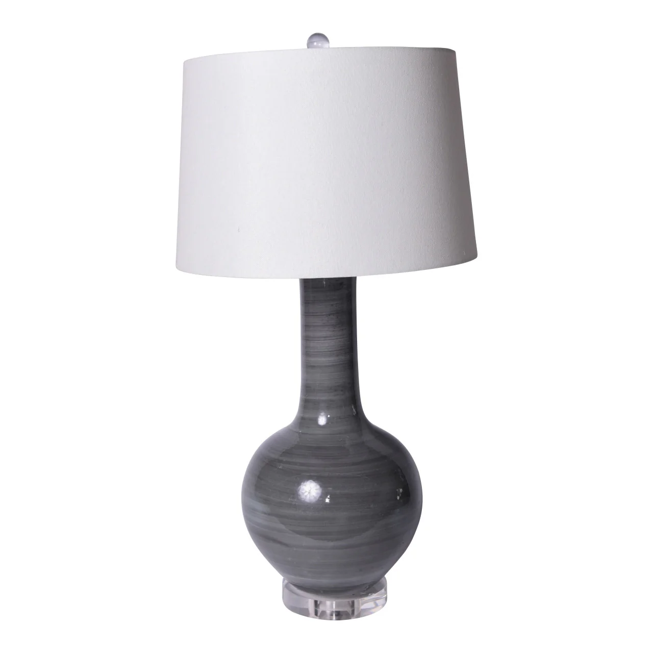 Legend of Asia Iron Gray Globular Vase Large Lamp