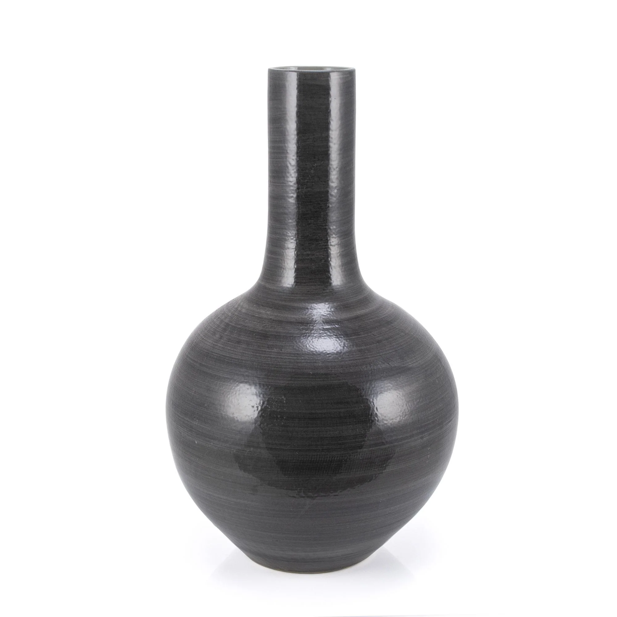 Legend of Asia Iron Gray Globular Vase Small