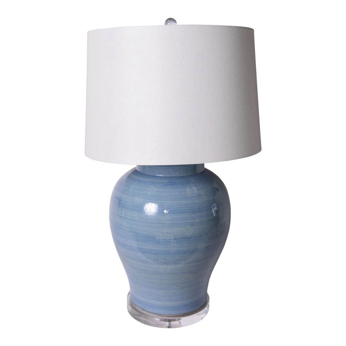 Legend of Asia Lake Blue Open Top Jar Large Lamp