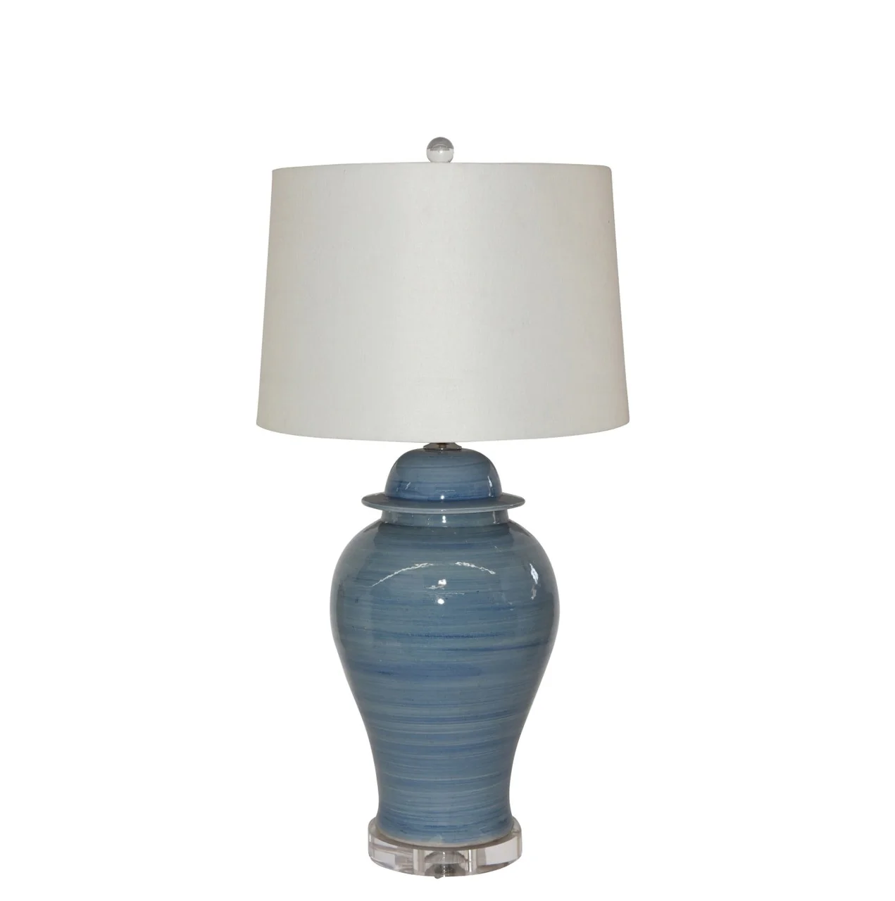 Legend of Asia Lake Blue Temple Jar Large Table Lamp