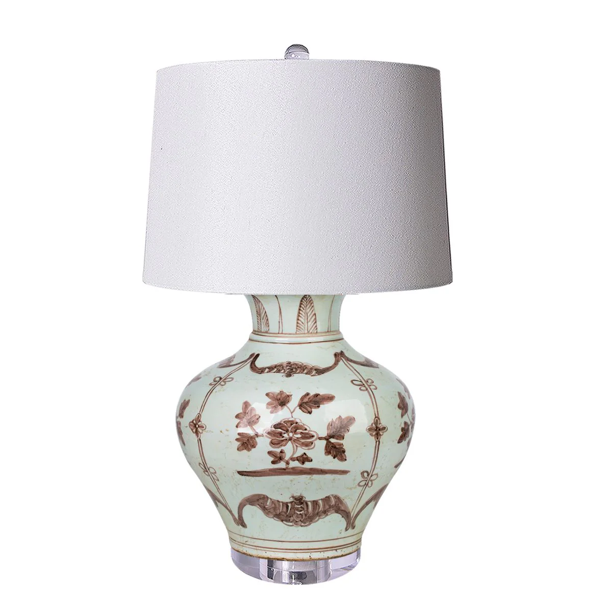 Legend of Asia Lamp Of Moka Peony Fu Vase