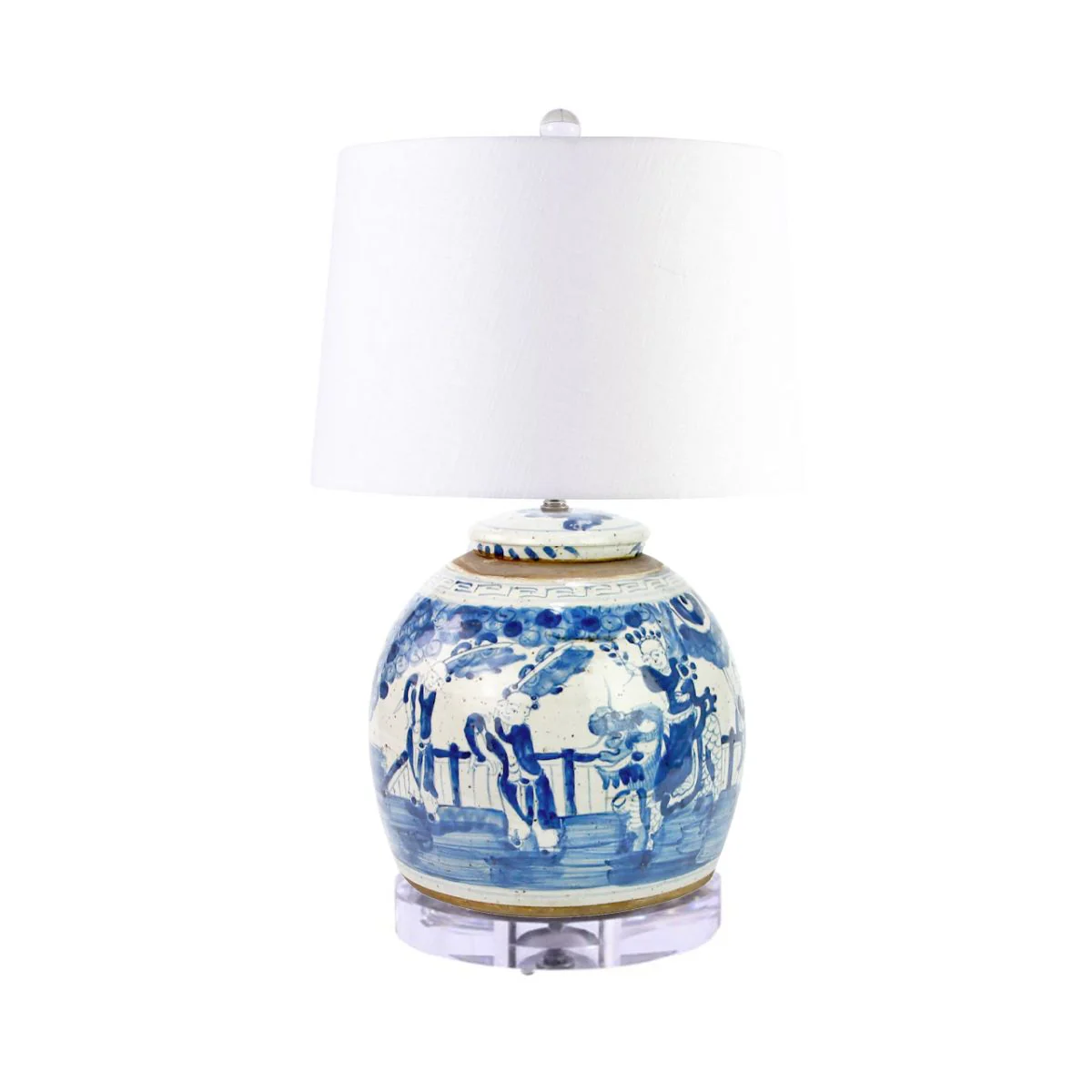 Legend of Asia Lamp Vintage Large Ming Jar Enchanted Children Acrylic Base