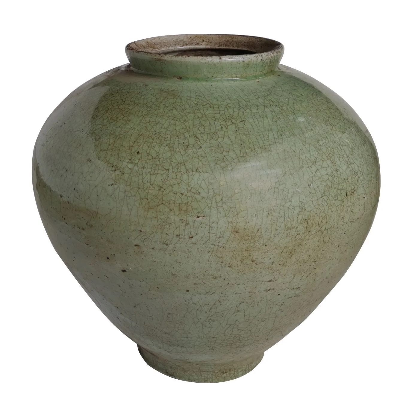 Legend of Asia Large Celadon Crackle Cone Shaped Jar