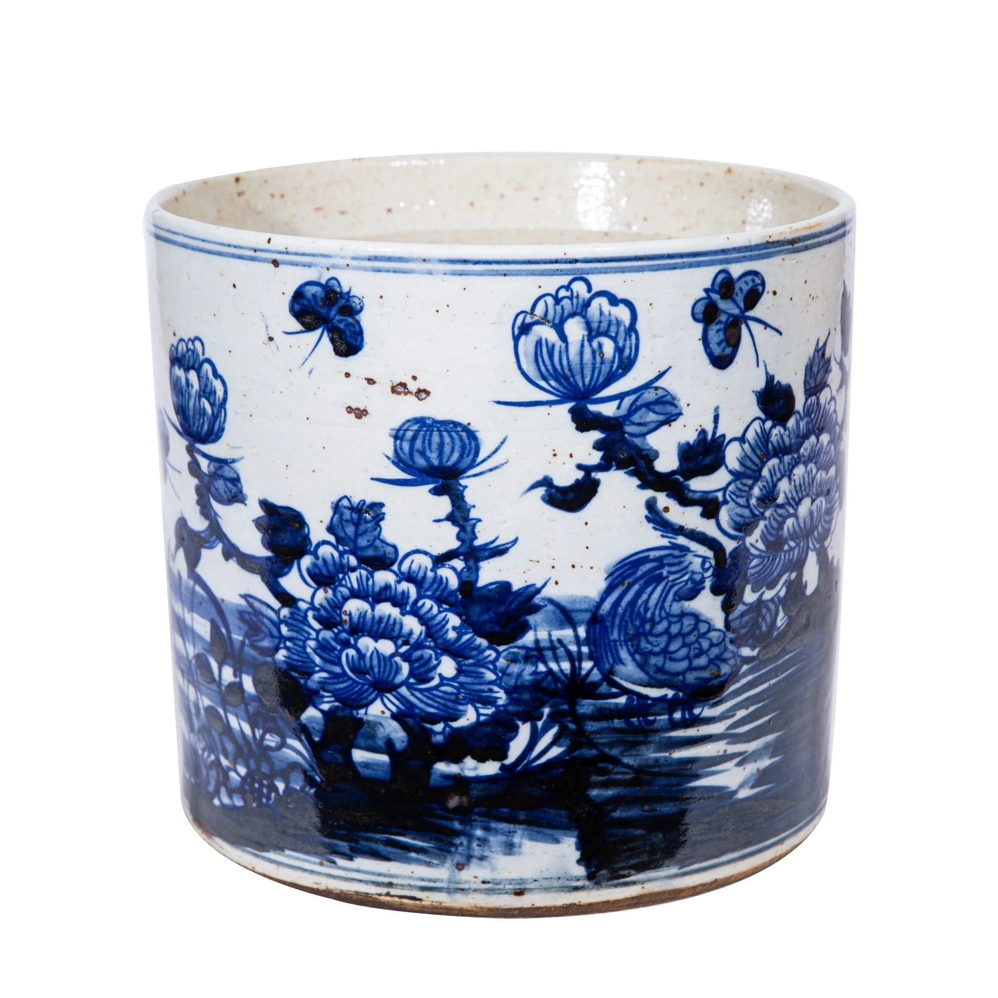 Legend of Asia Large Dynasty Orchid Pot Floral Birds