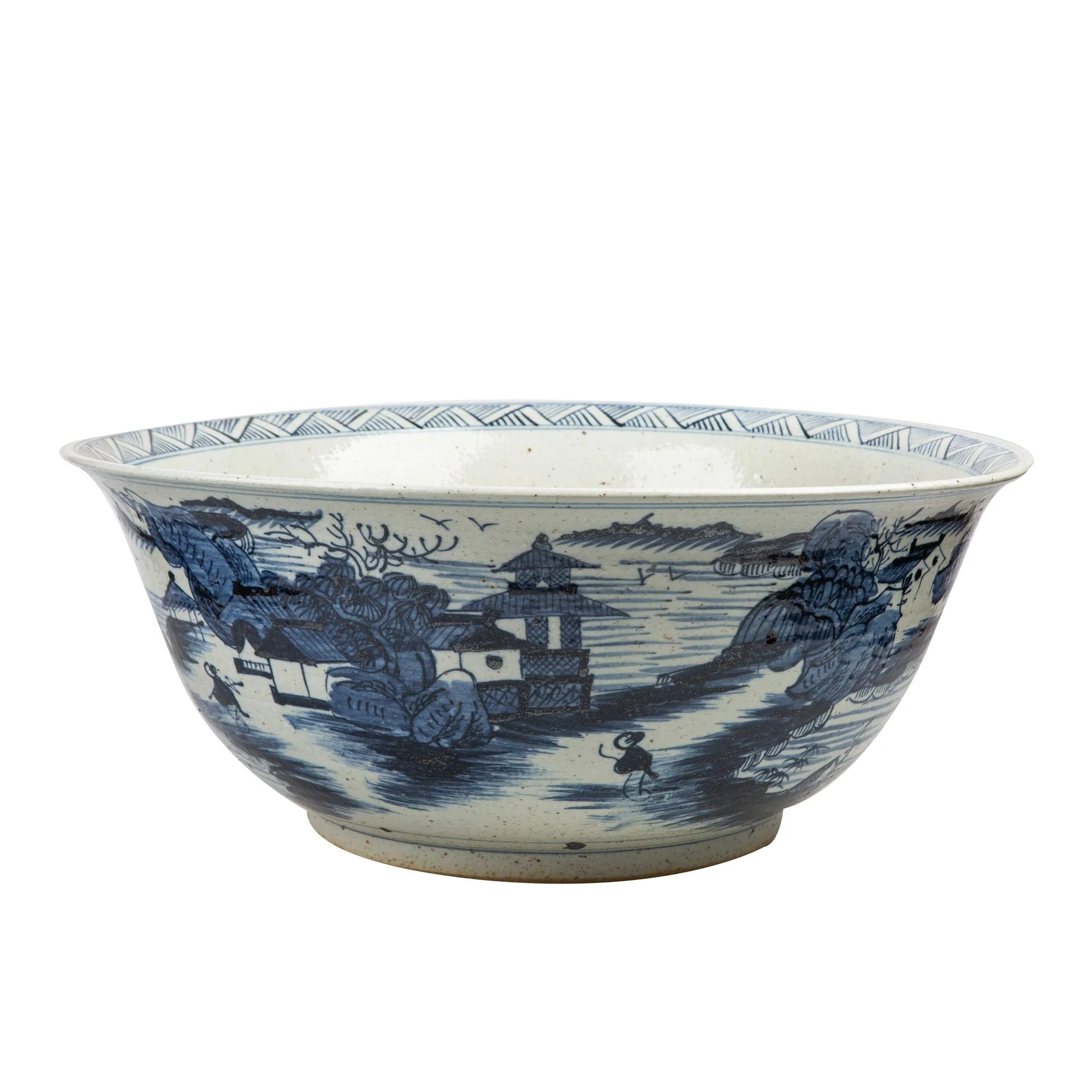 Legend of Asia Large Dynasty Porcelain Bowl Landscape Motif
