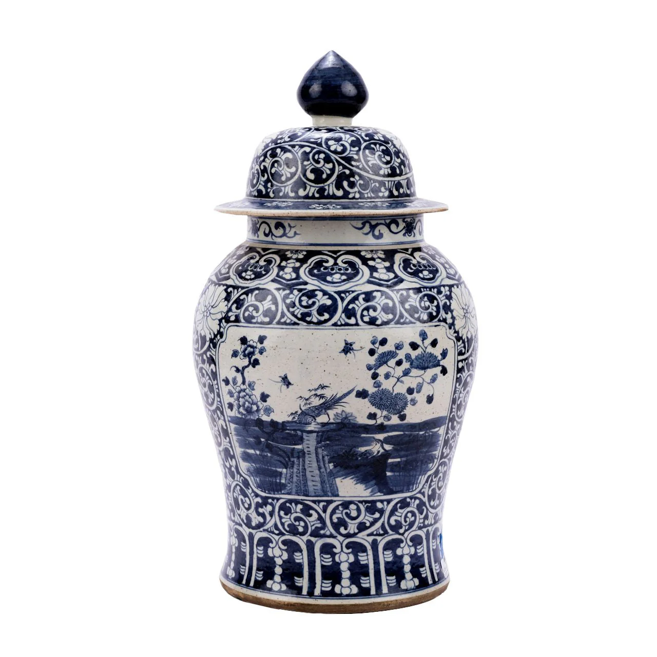 Legend of Asia Large Dynasty Temple Jar Floral Landscape Medallion