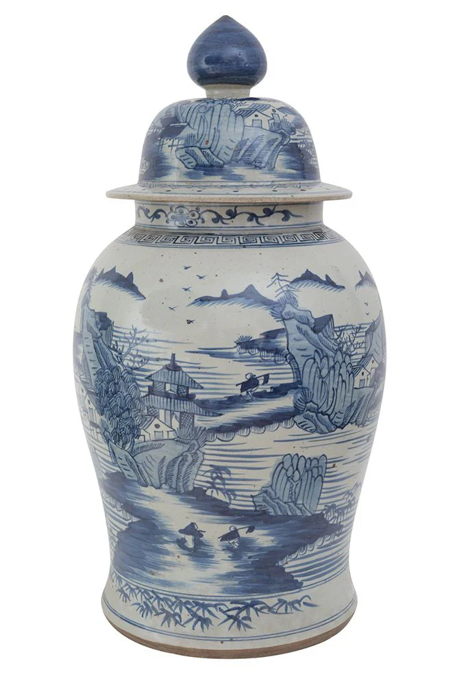 Legend of Asia Large Dynasty Temple Jar Landscape