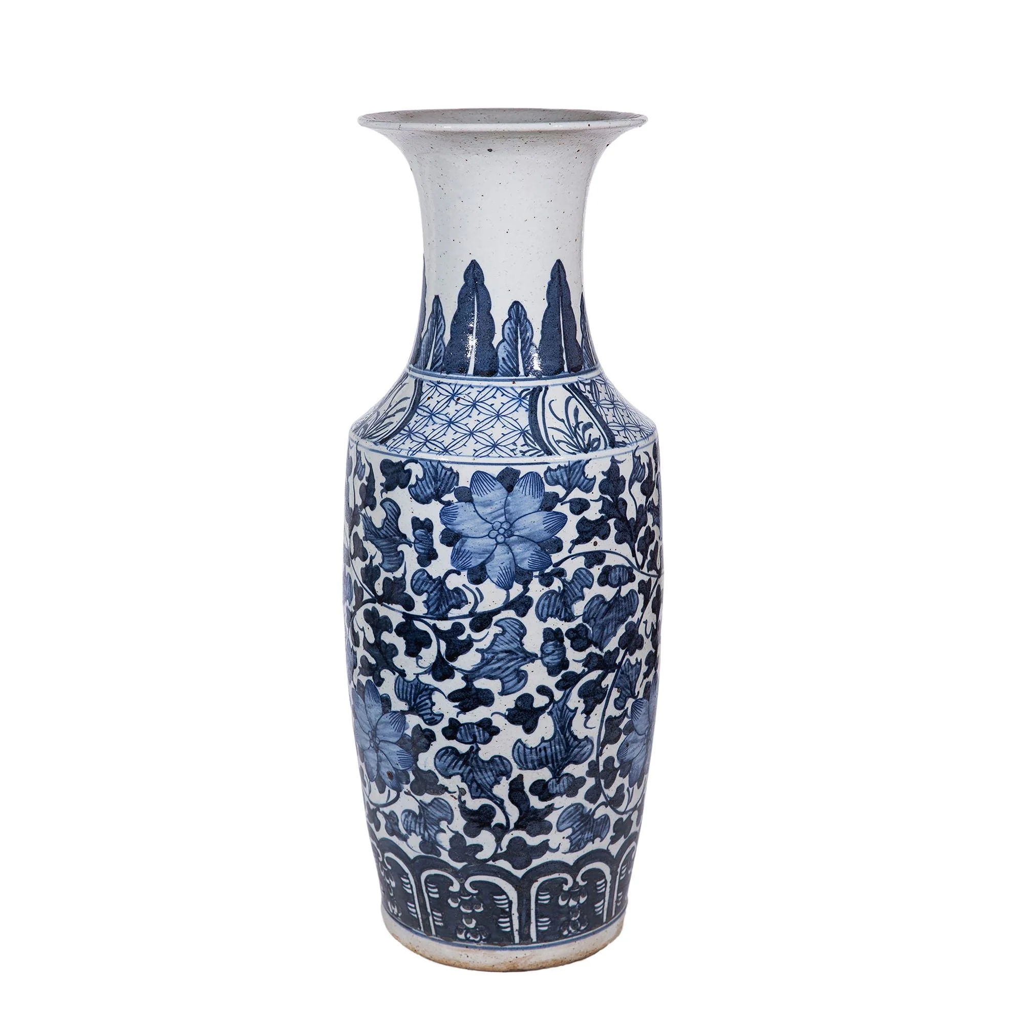 Legend of Asia Large Dynasty Vase Twist Vine Motif