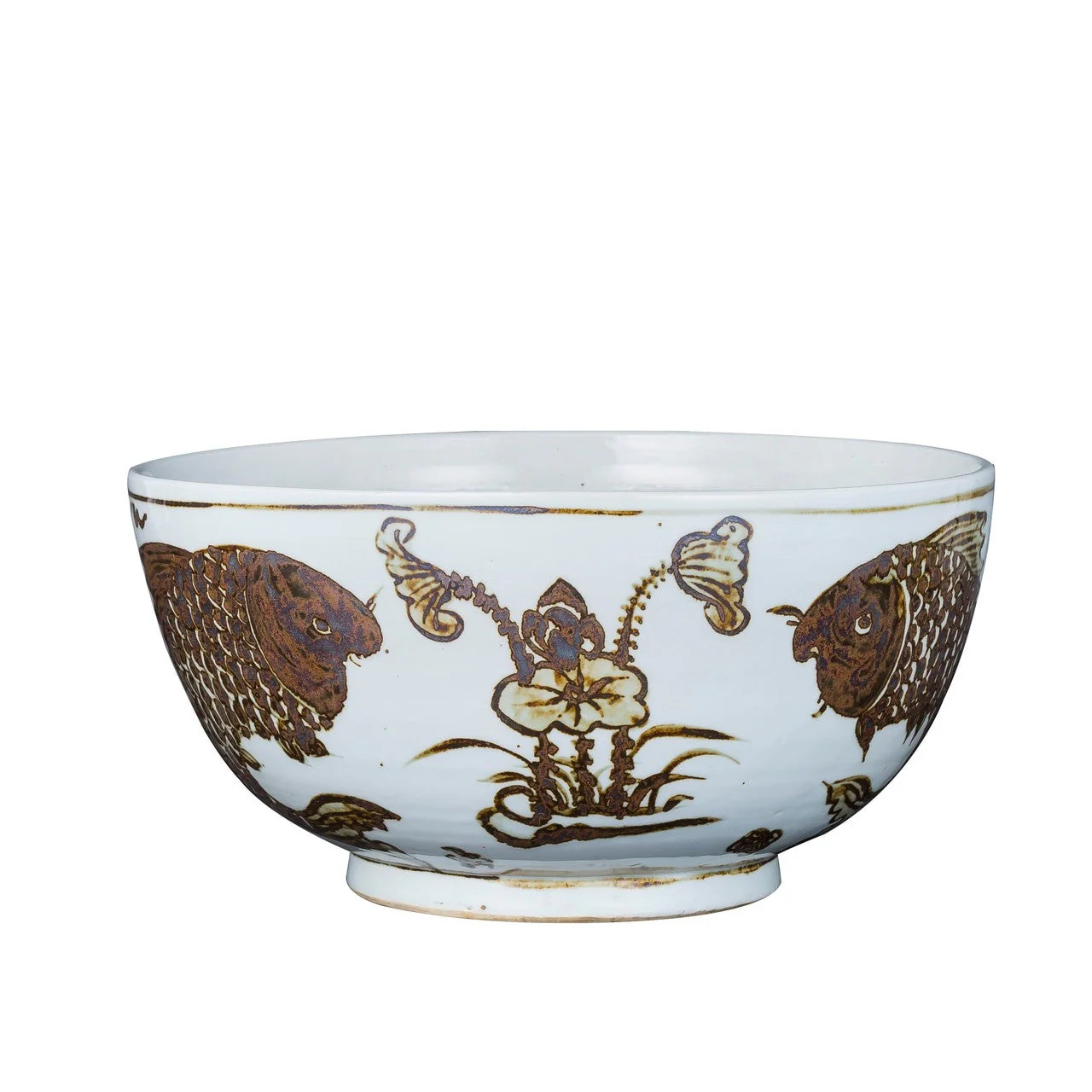 Legend of Asia Large Brown Fish Bowl - Image 3